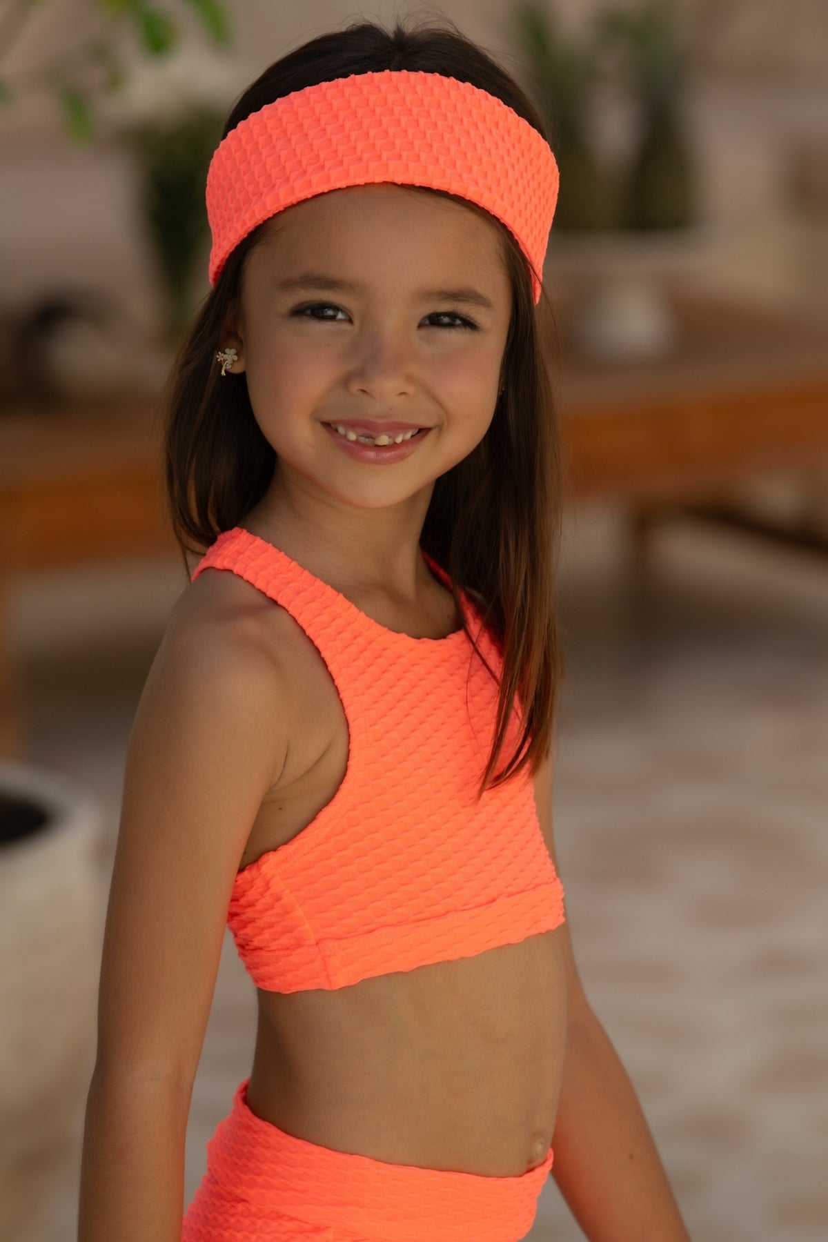 Mini Carmen Accessory - Fluro Waffle Watermelon