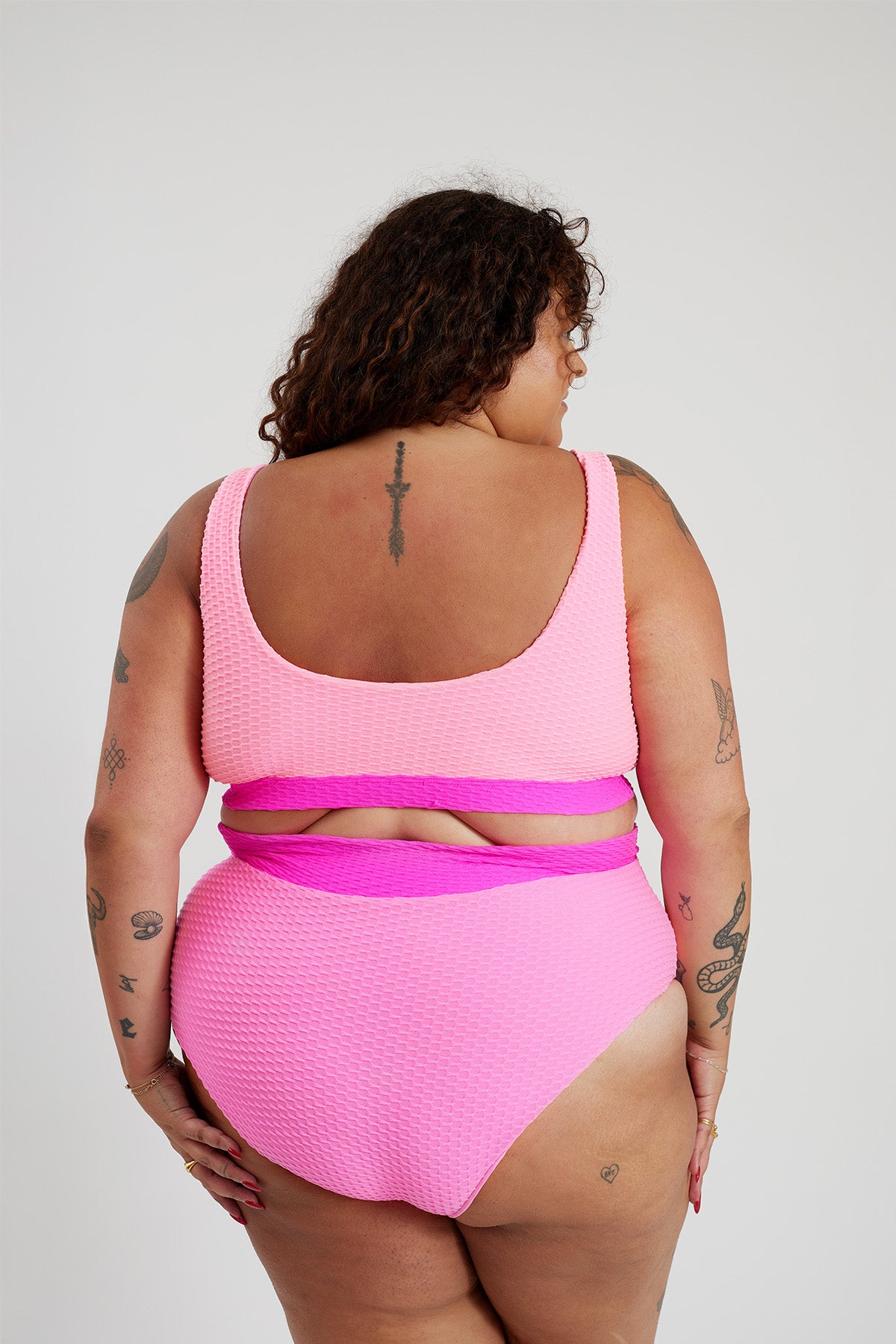 Ginger Bikini Bottom Curve - Paradise Pink