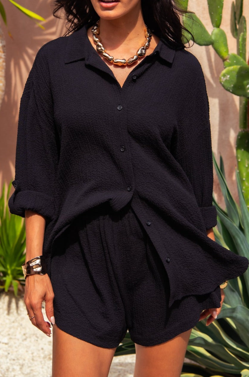 Kelly Shirt - Black on Black