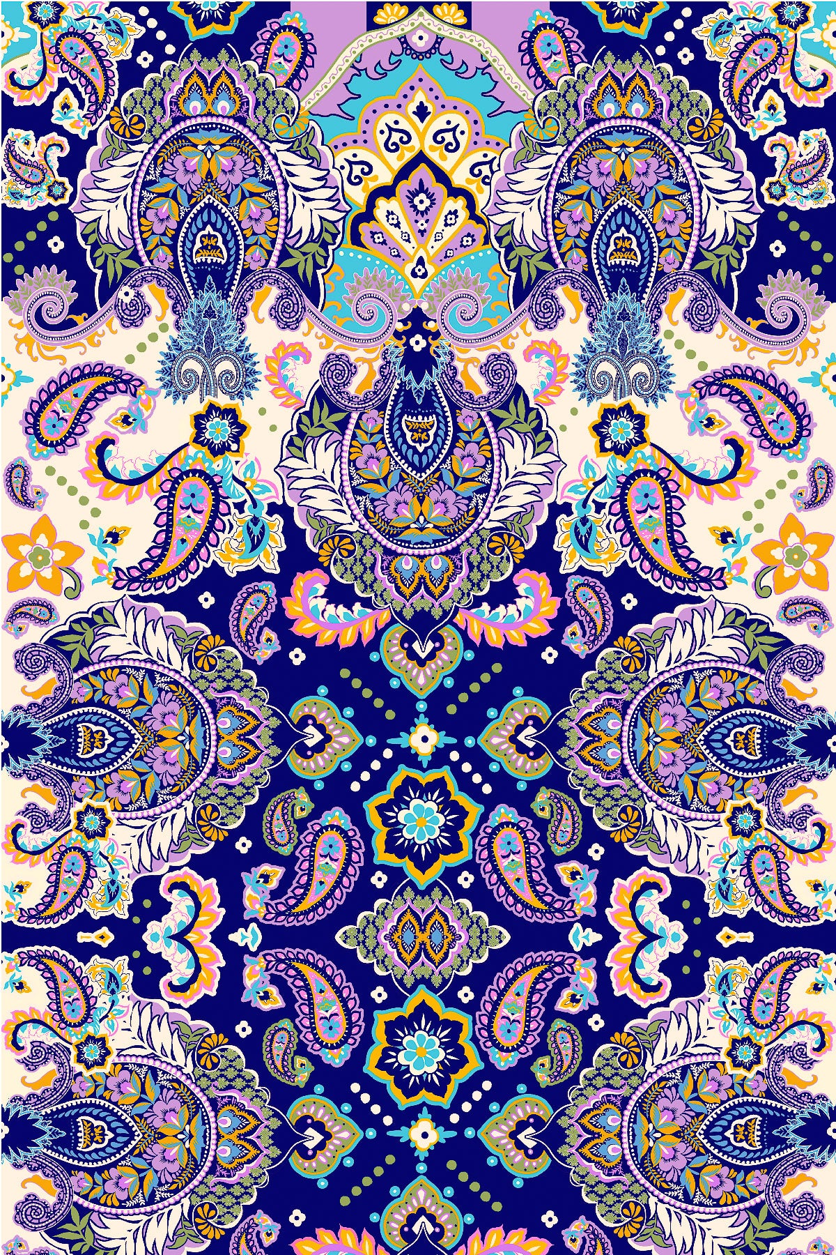 Lola Triangle Top - Peacock Swirls