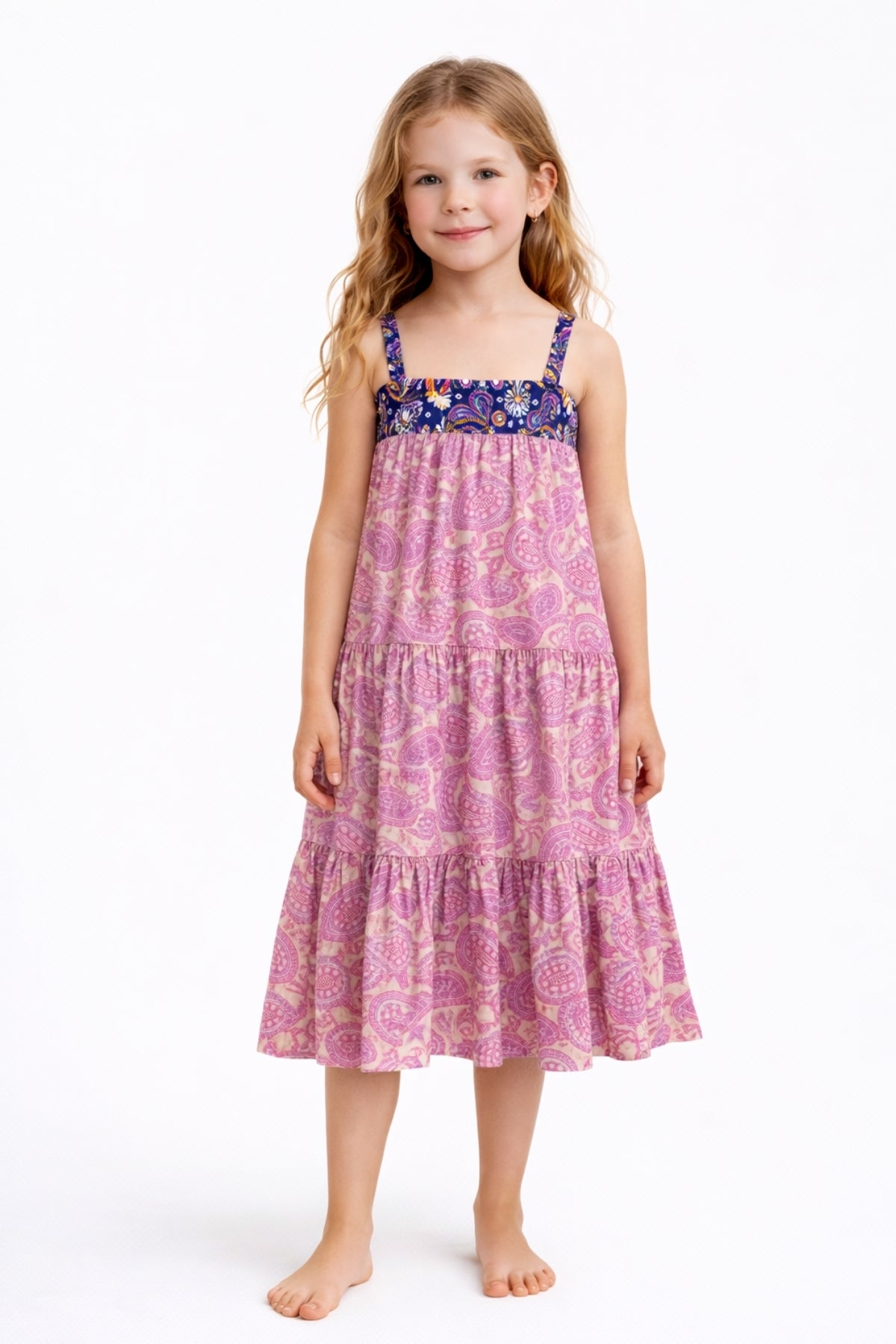 Mini Ella Dress - Peacock Swirls