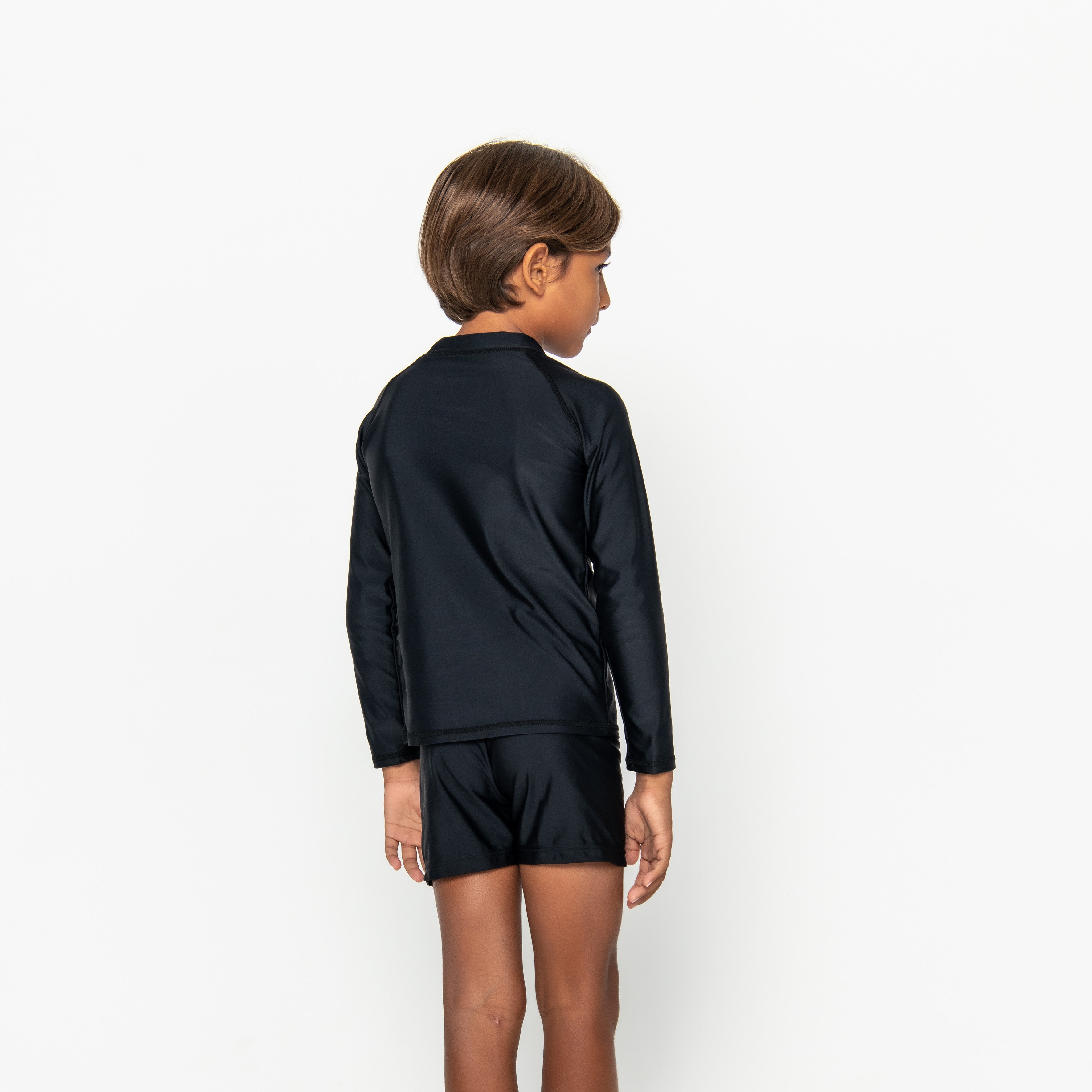Mini Billy Rashie Top - Black on Black