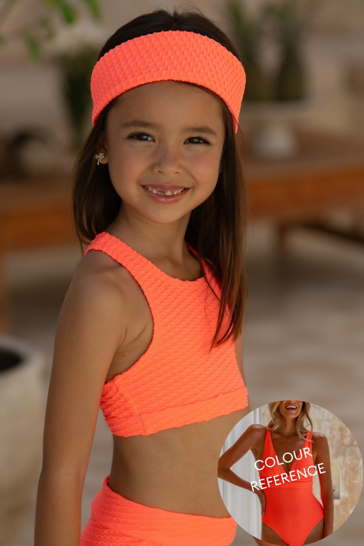 Mini Carmen Accessory  - Fluro Waffle Watermelon