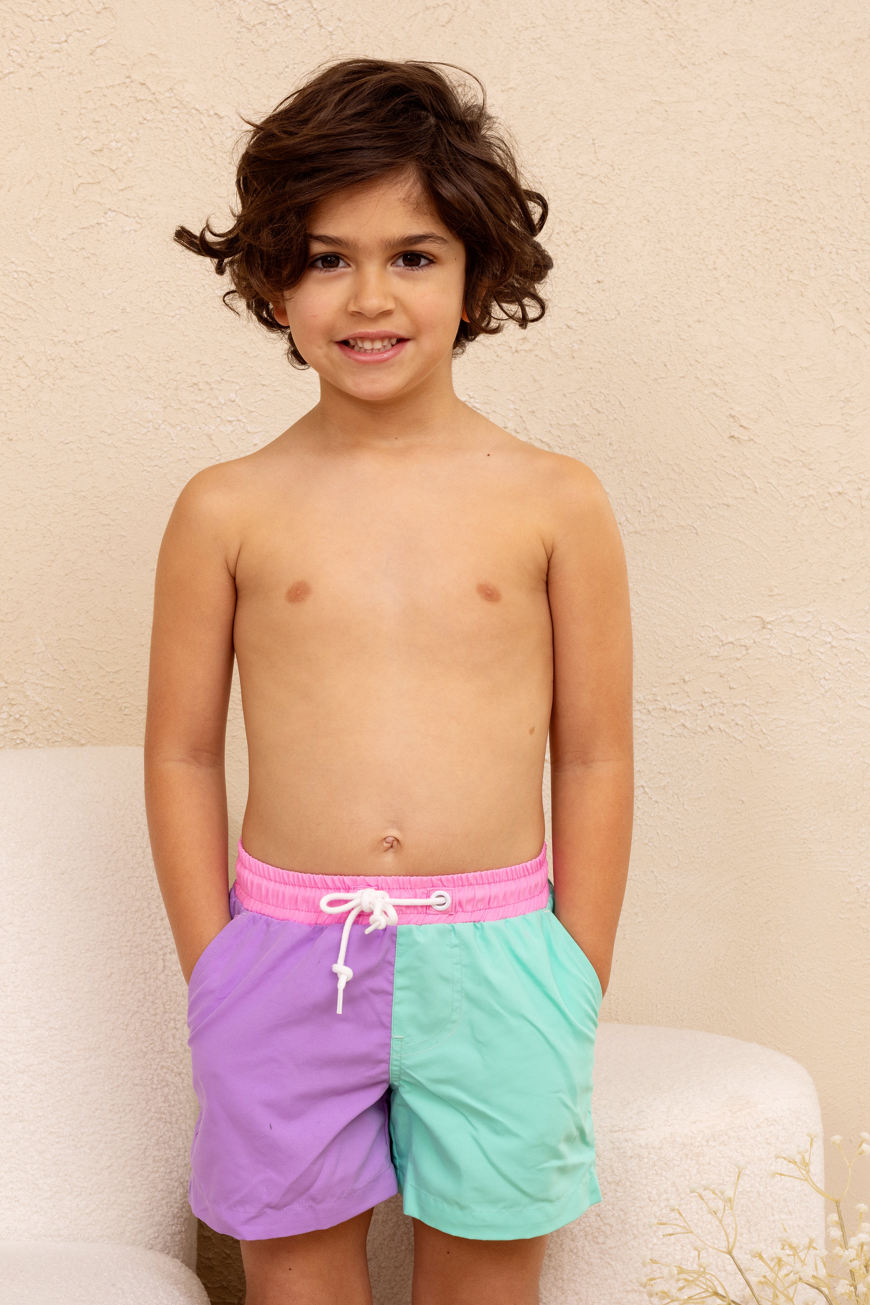 Mini Hank Board Shorts - Lavender Glow