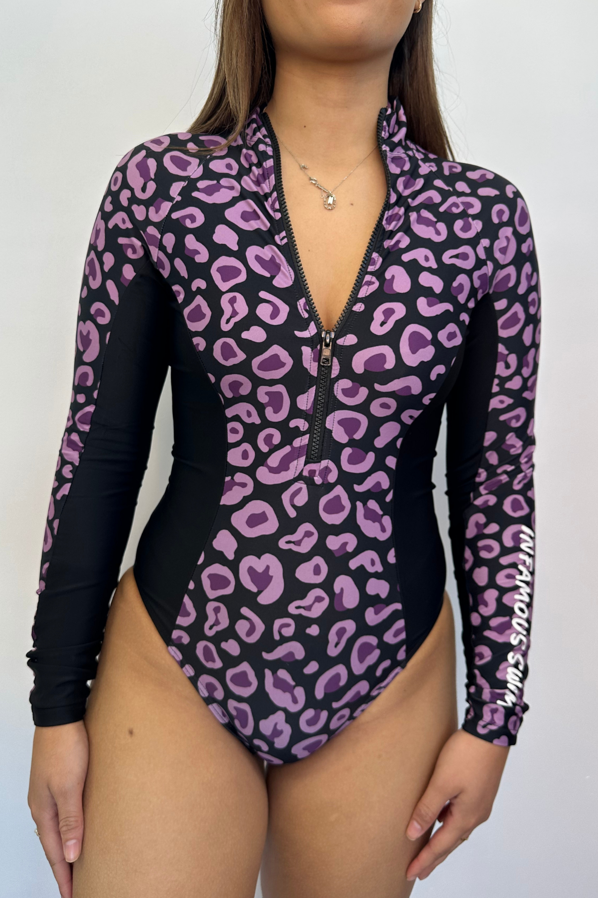 Blake Surfsuit Final Sale - Plum Leopard