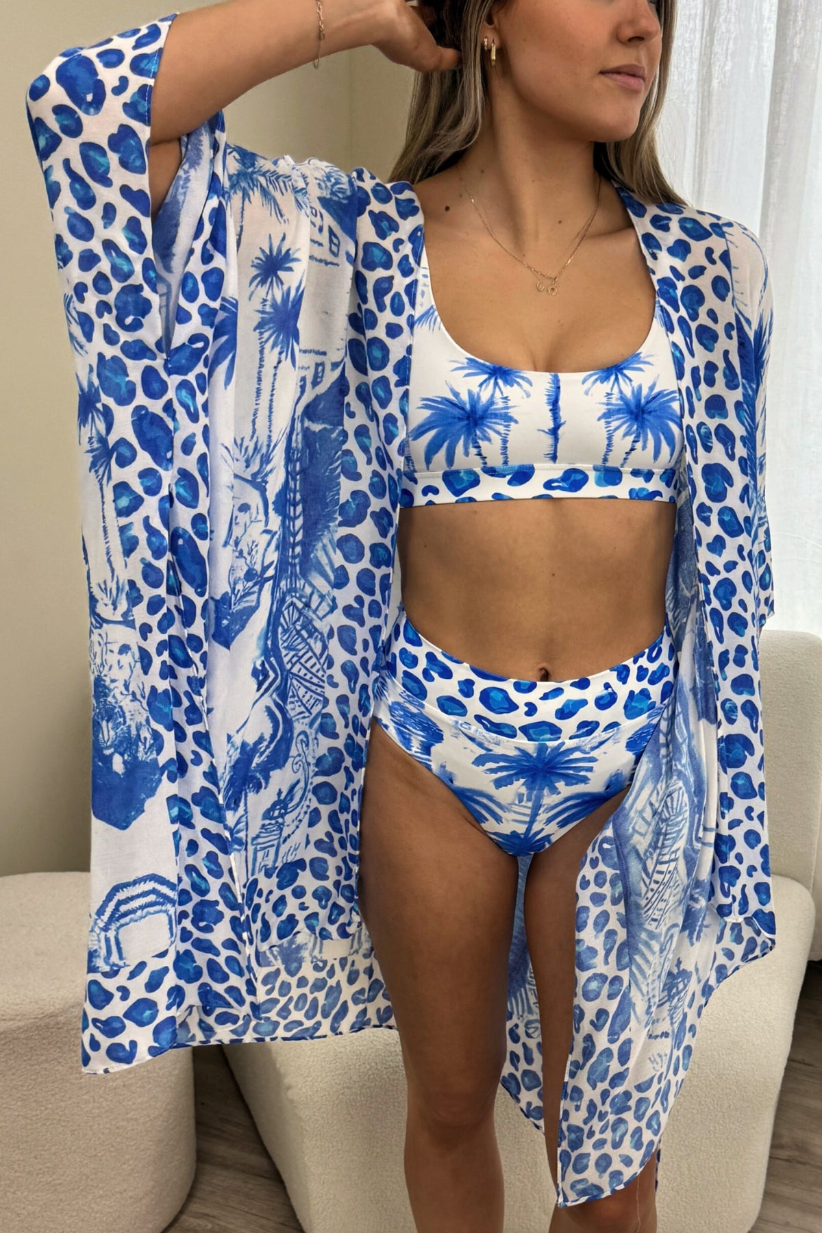 Giulia Kimono/Kaftan - Blue Jungle