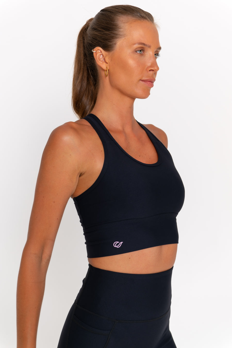 Abby Active Crop - Black Fashion