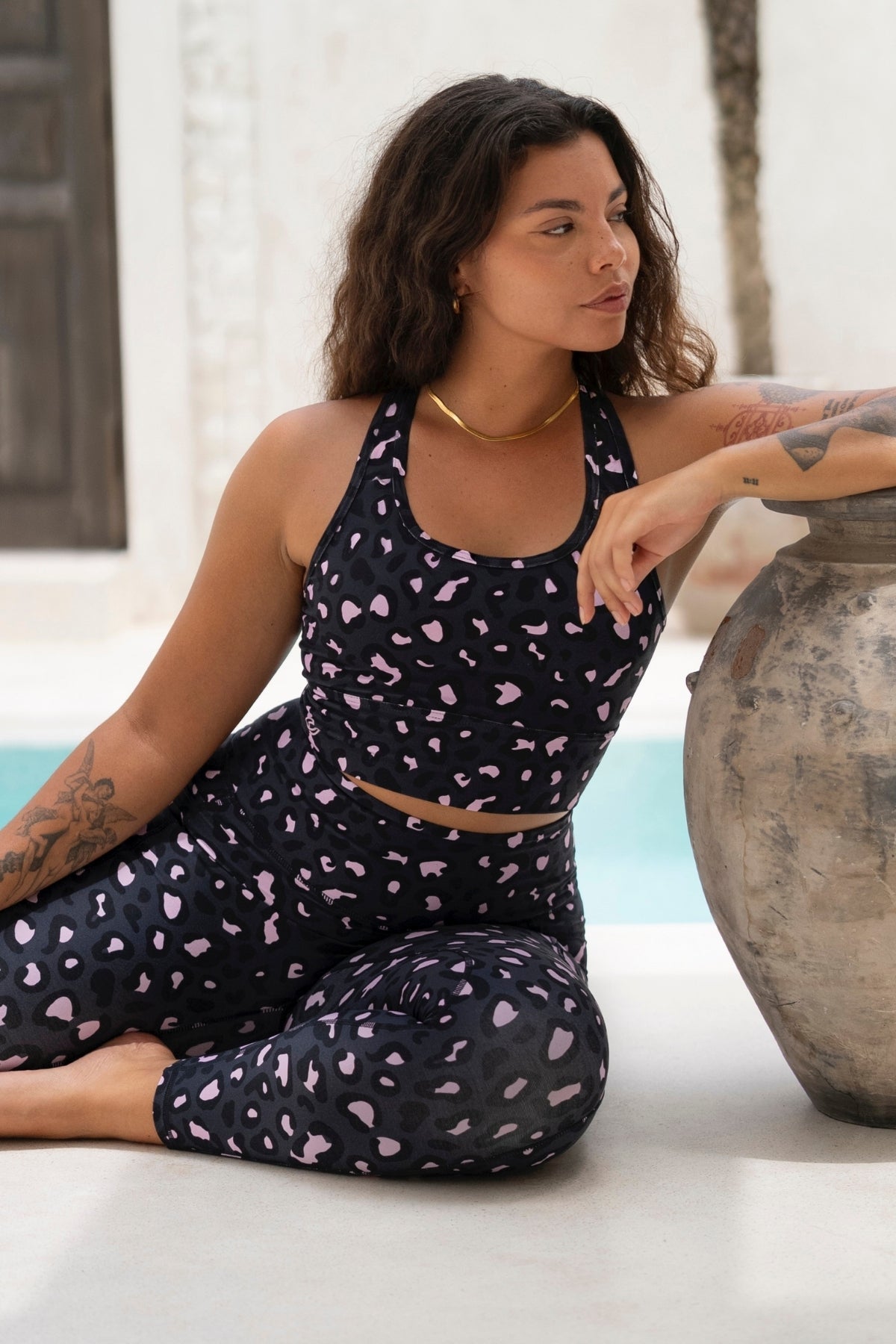 Abby Active Crop - Mellow Leopard