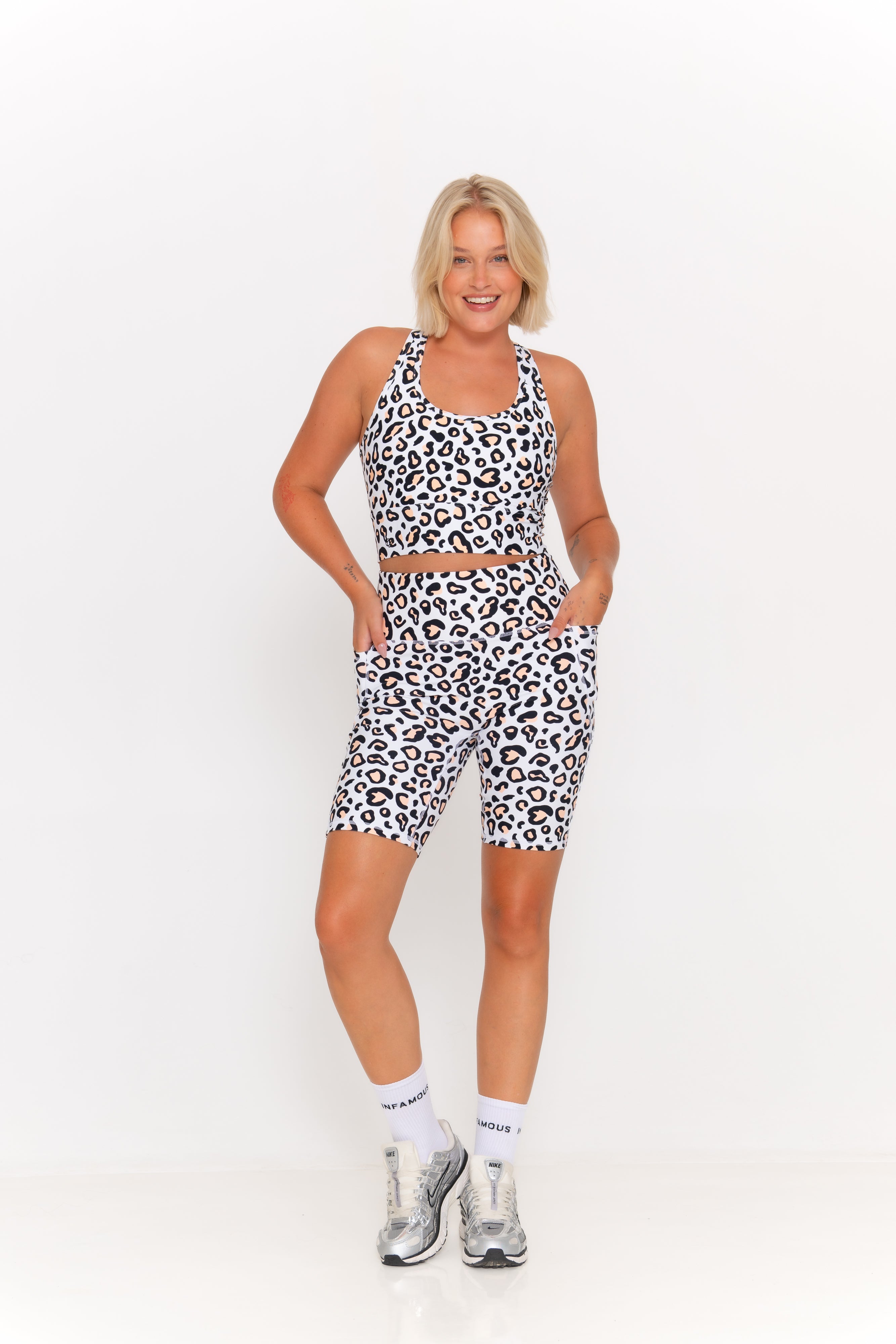 Abby Active Crop - Safari Leopard