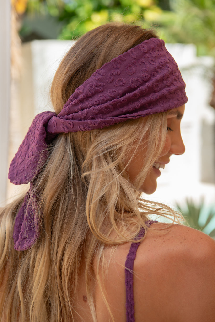 Carmen Accessory  - Textured Leopard Grape