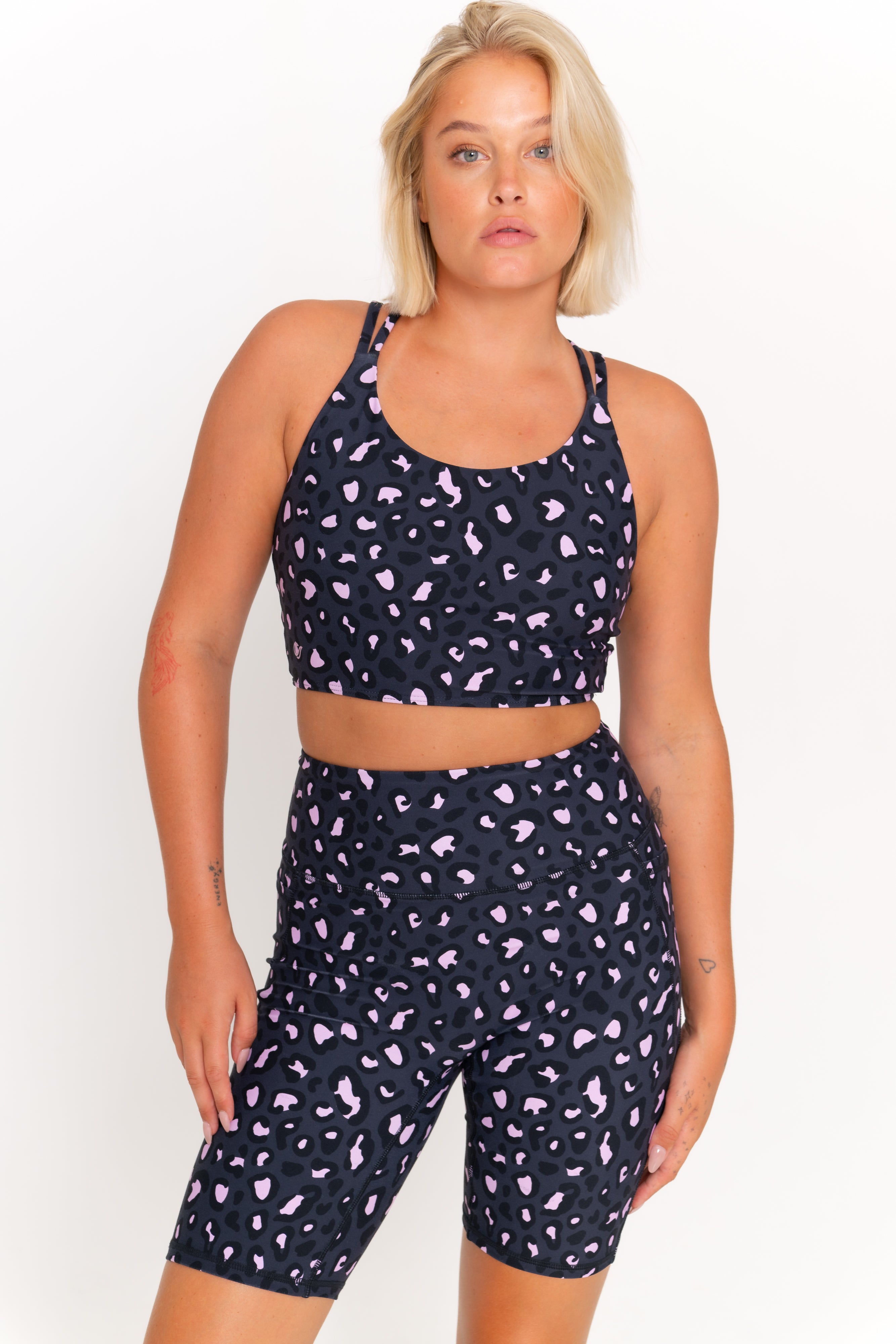 Ava Active Crop - Mellow Leopard