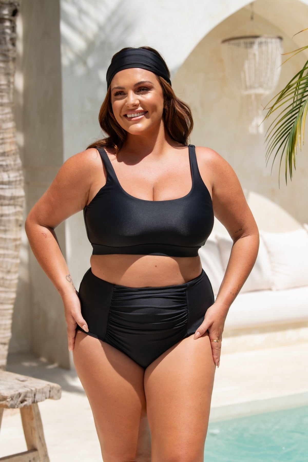 Gia Bikini Top - Black on Black