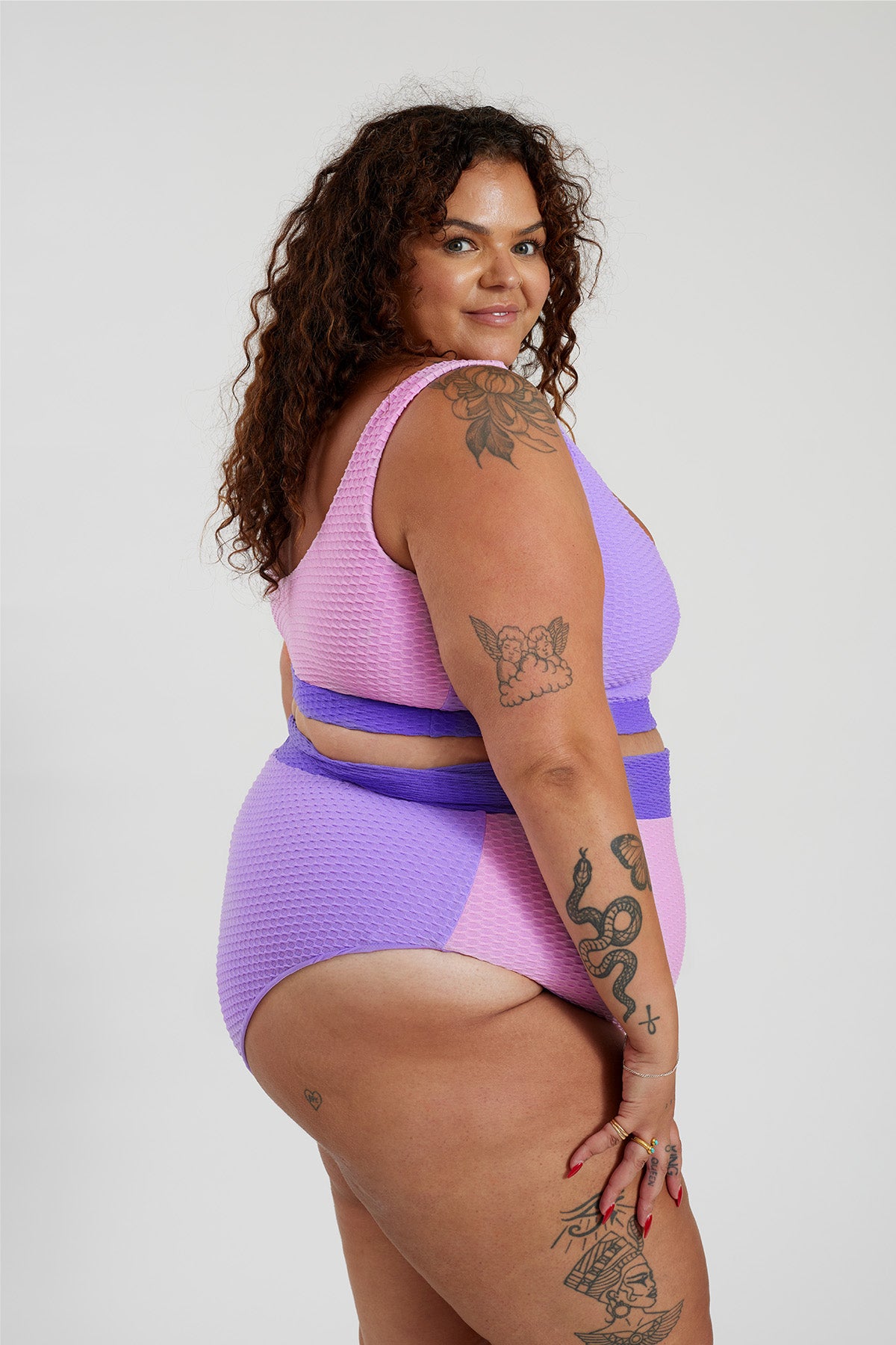 Ginger Bikini Bottom Curve - Lilac Crystal