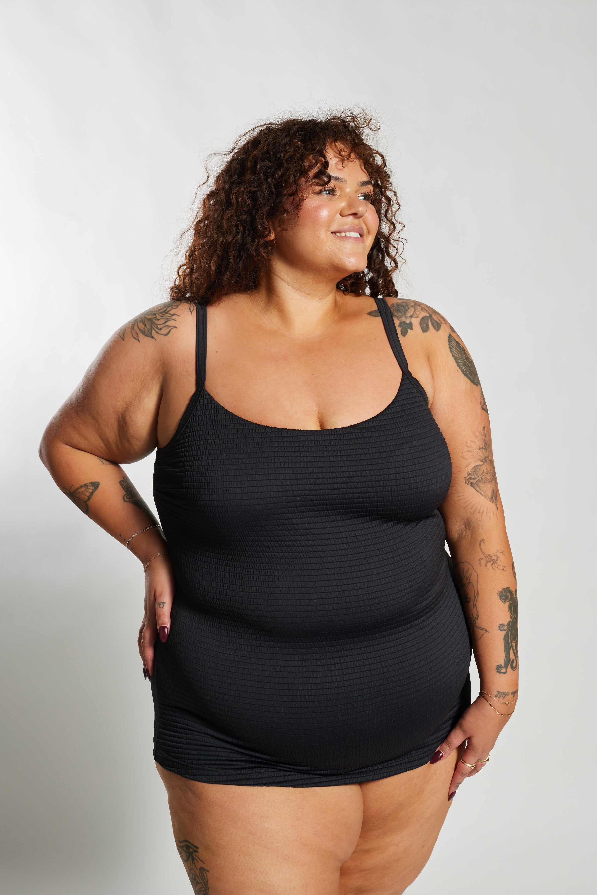 Giselle Tankini Top Curve - Black Runch