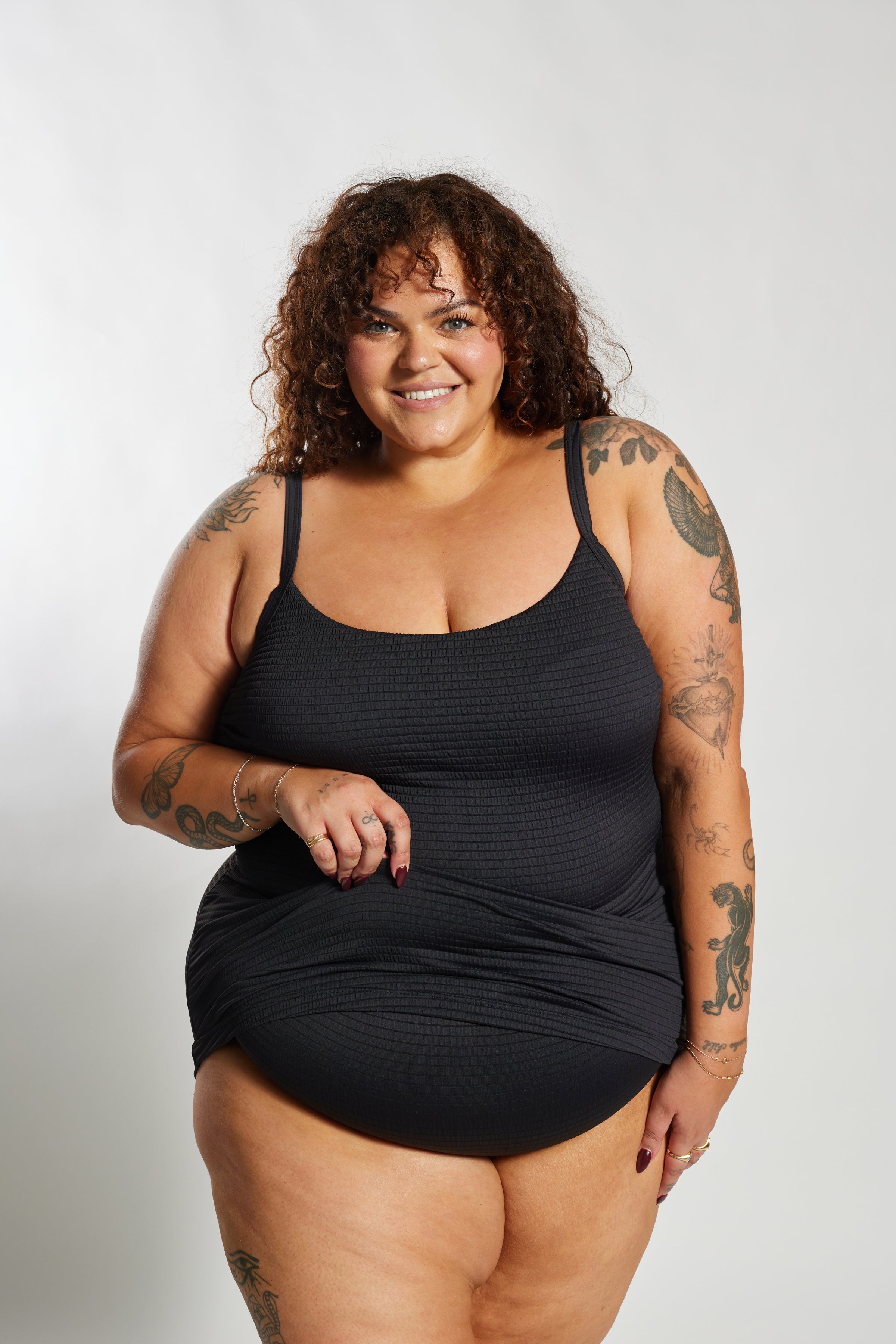 Giselle Tankini Top Curve - Black Runch