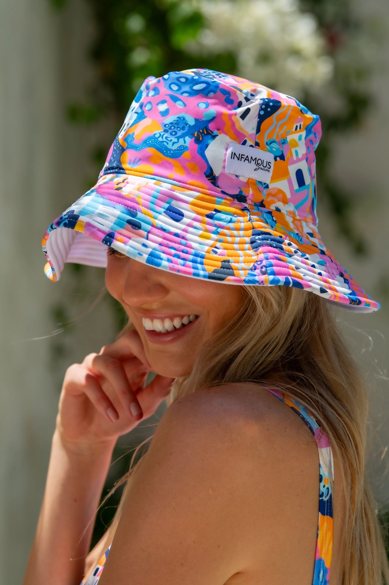 Daisy Swim Hat Adult - Mediterranean Vista