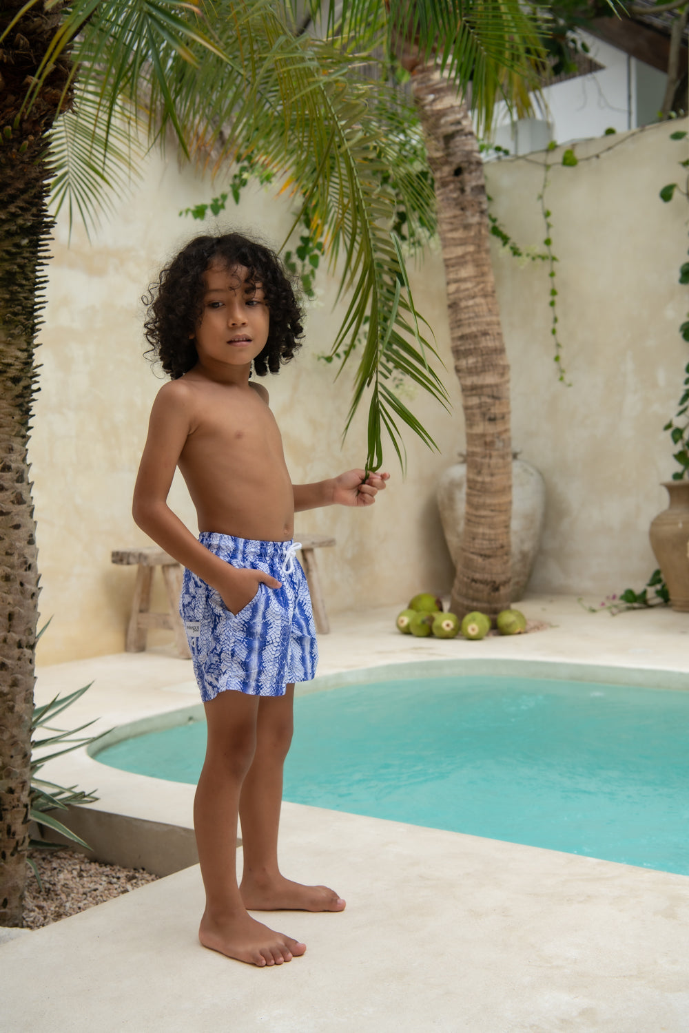 Mini Hank Board Shorts - Medusa Blue