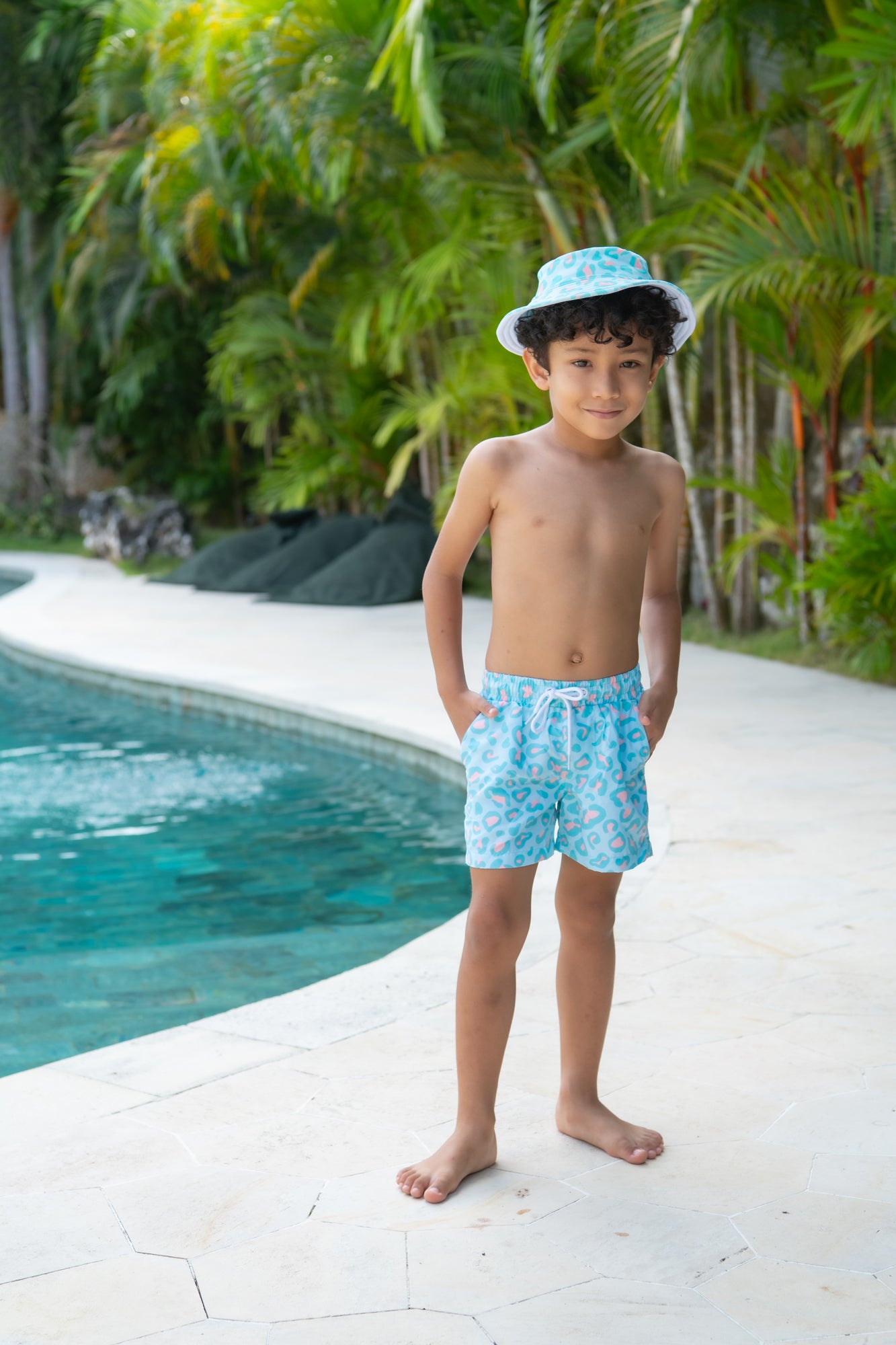 Daisy Swim Hat - Beachside Leopard