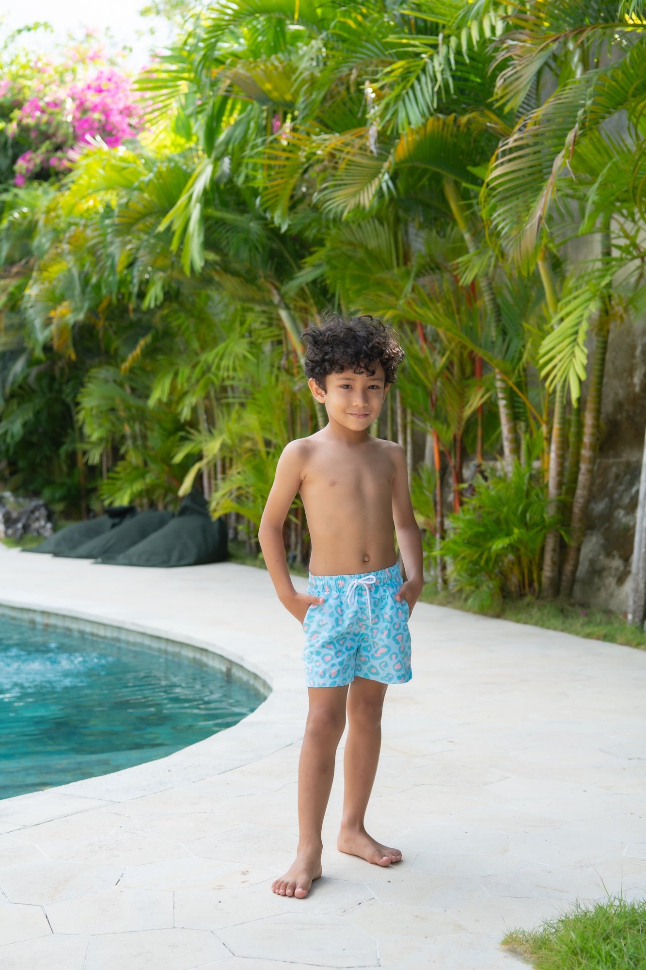 Mini Hank Board Shorts Final Sale - Beachside Leopard