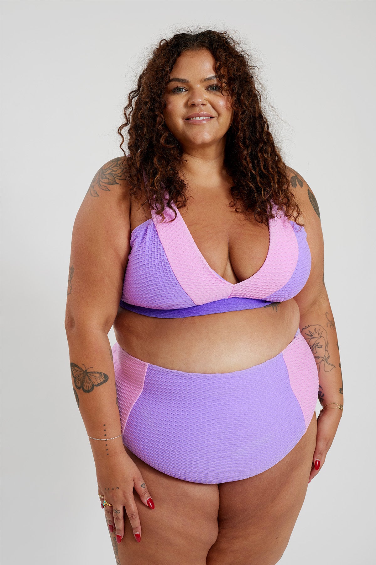 Lola Bikini Top Curve - Lilac Crystal