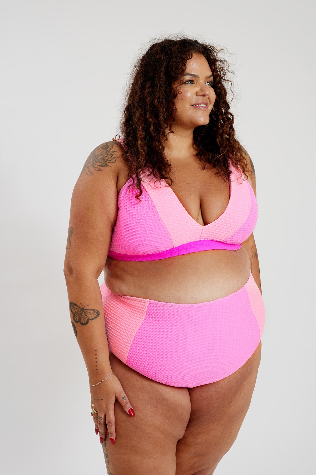 Lola Bikini Top Curve - Paradise Pink
