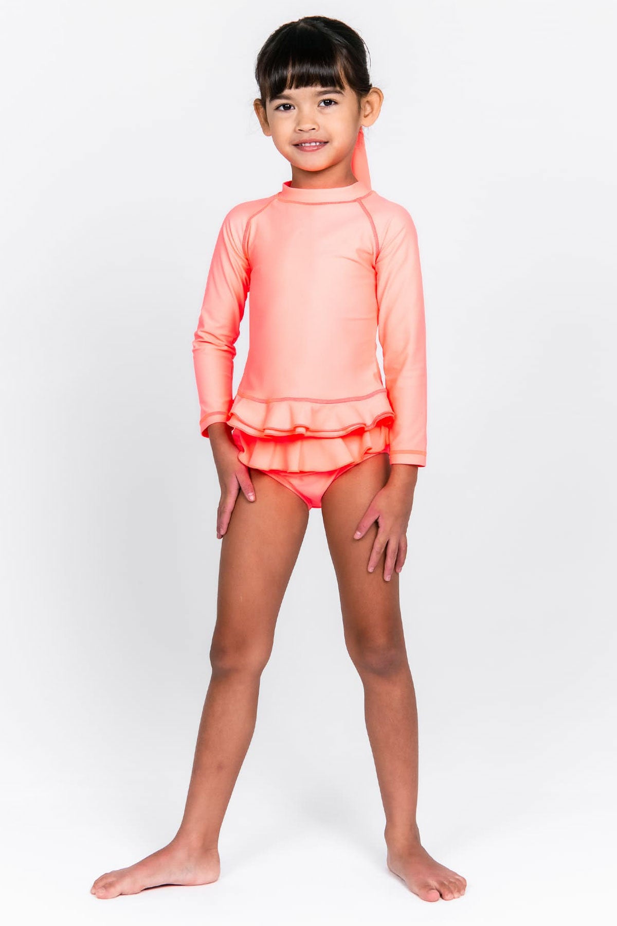 Mini Annie Rashie Set 02 - Fluorescent Coral