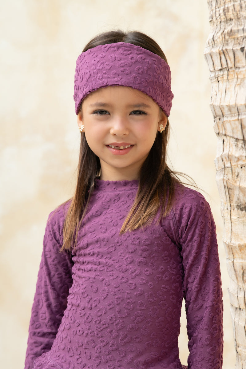 Mini Carmen Accessory  - Textured Leopard Grape