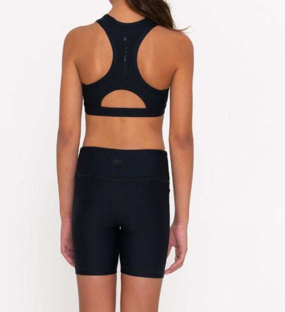 Mini Ashy Active Crop - Black