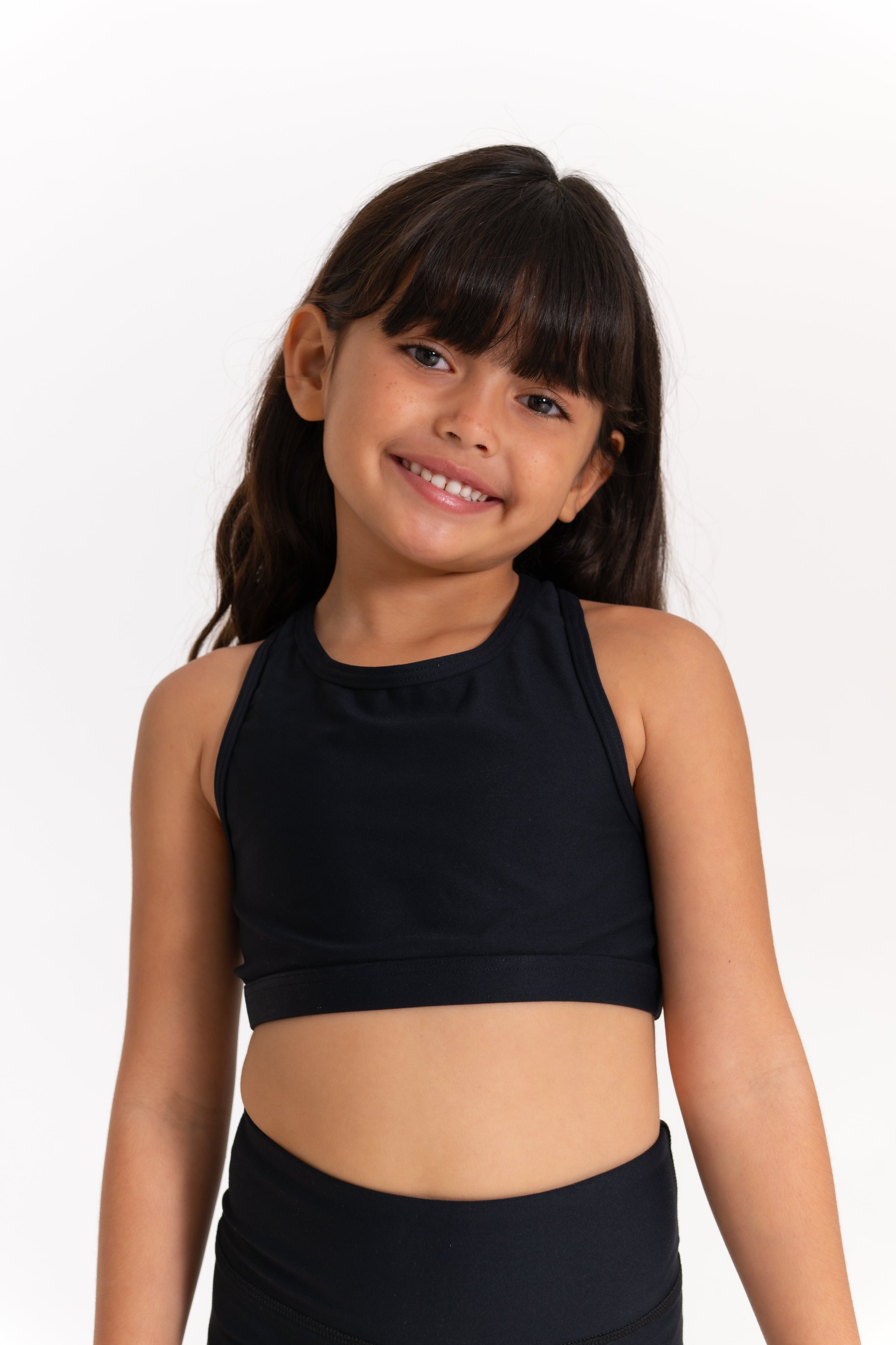 Mini Ashy Active Crop - Black