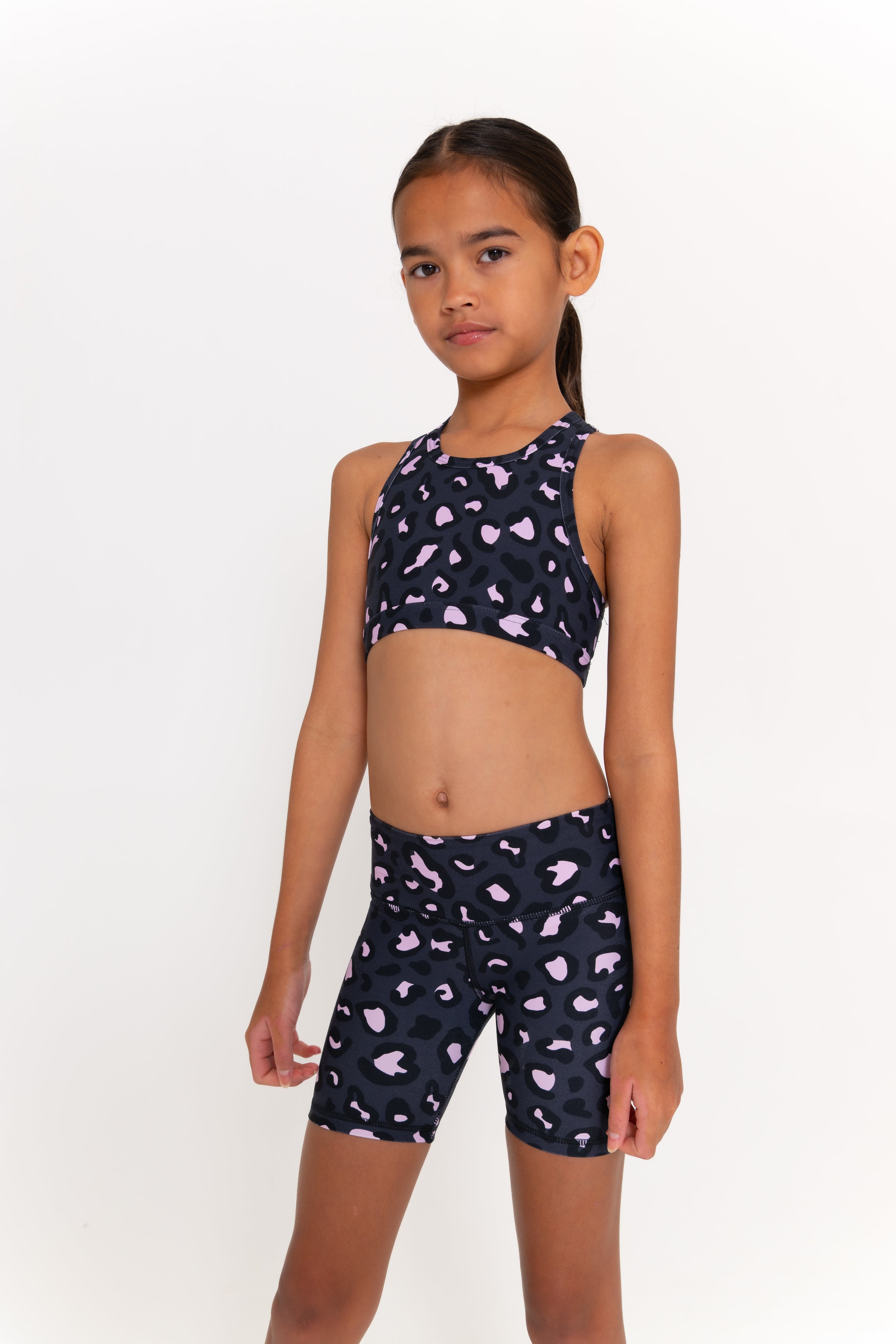 Mini Sally Bike Shorts - Mellow Leopard
