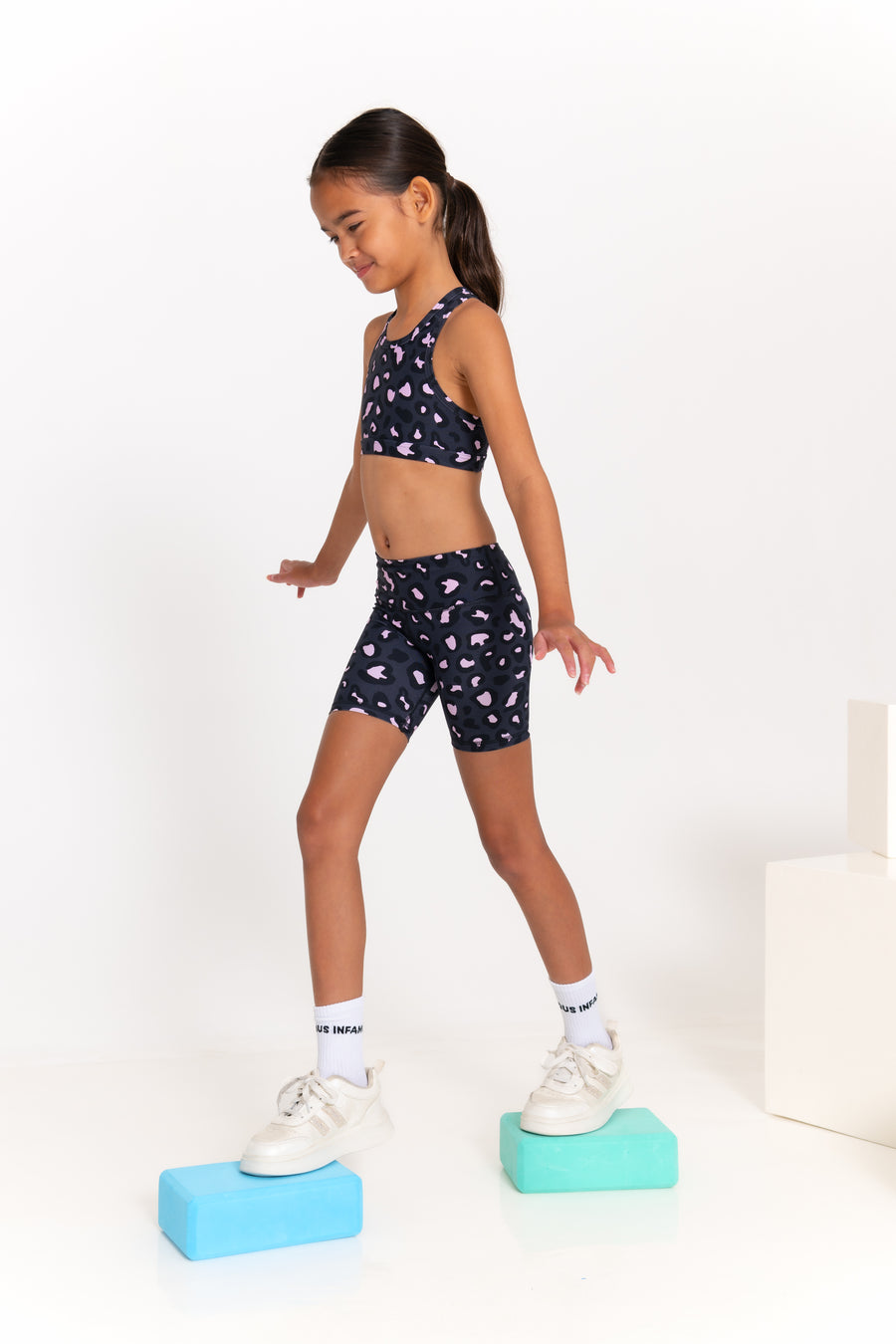 Mini Sally Bike Shorts - Mellow Leopard