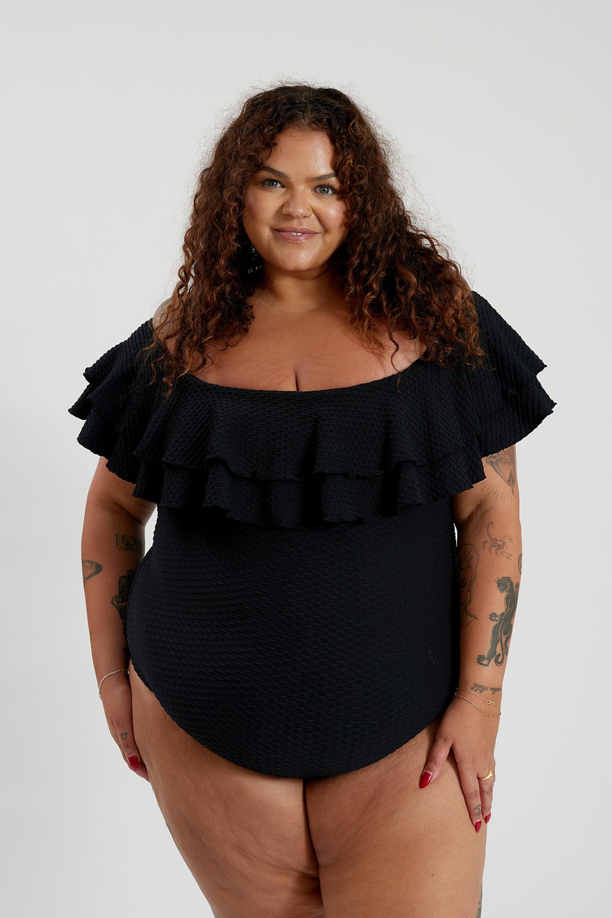 Miranda 02 One Piece Curve - Black Waffle