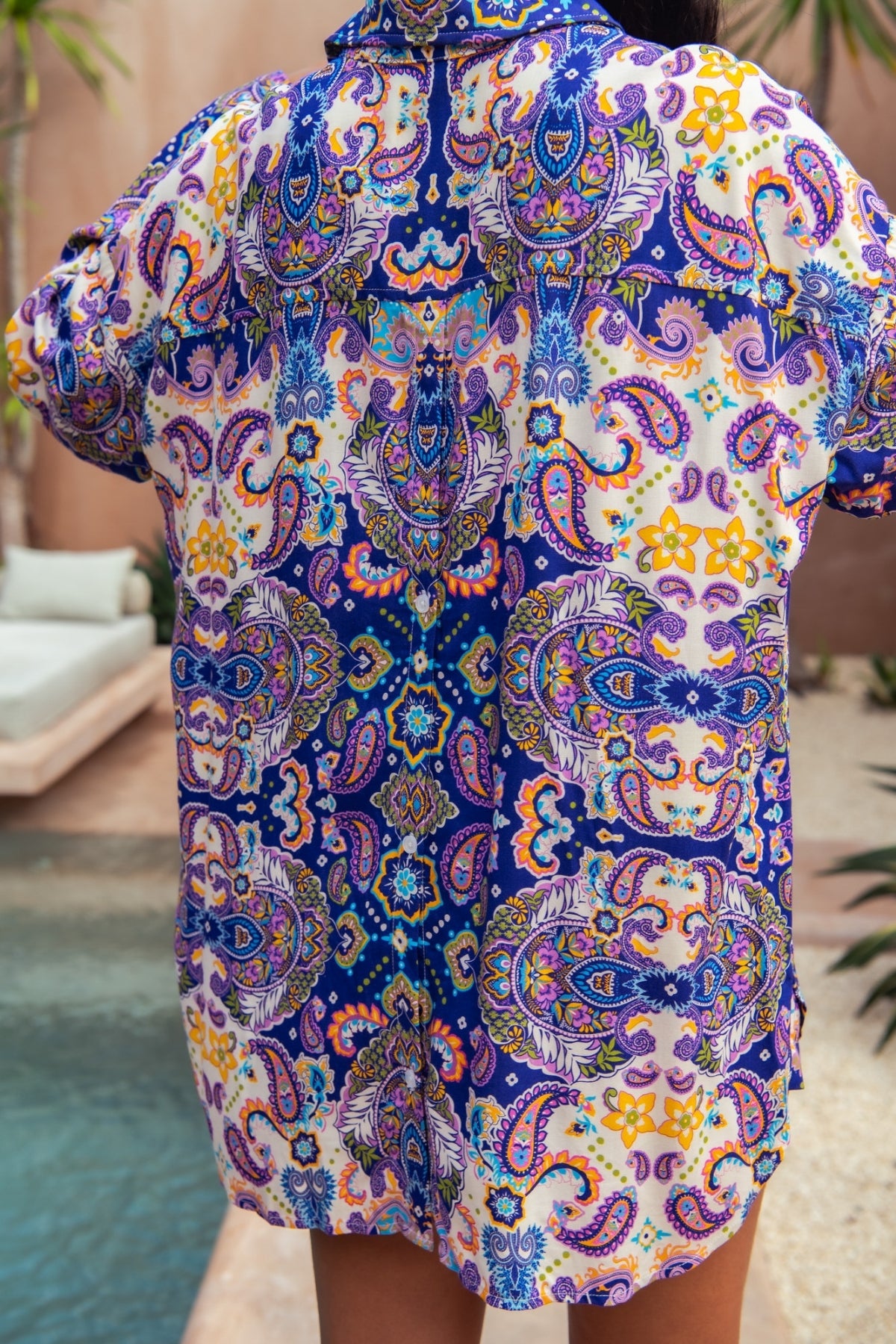 Kelly Shirt - Peacock Swirls