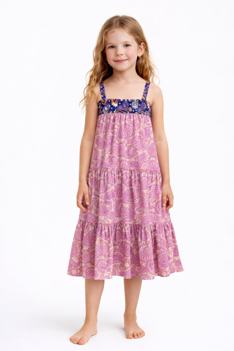Mini Ella Dress - Peacock Swirls