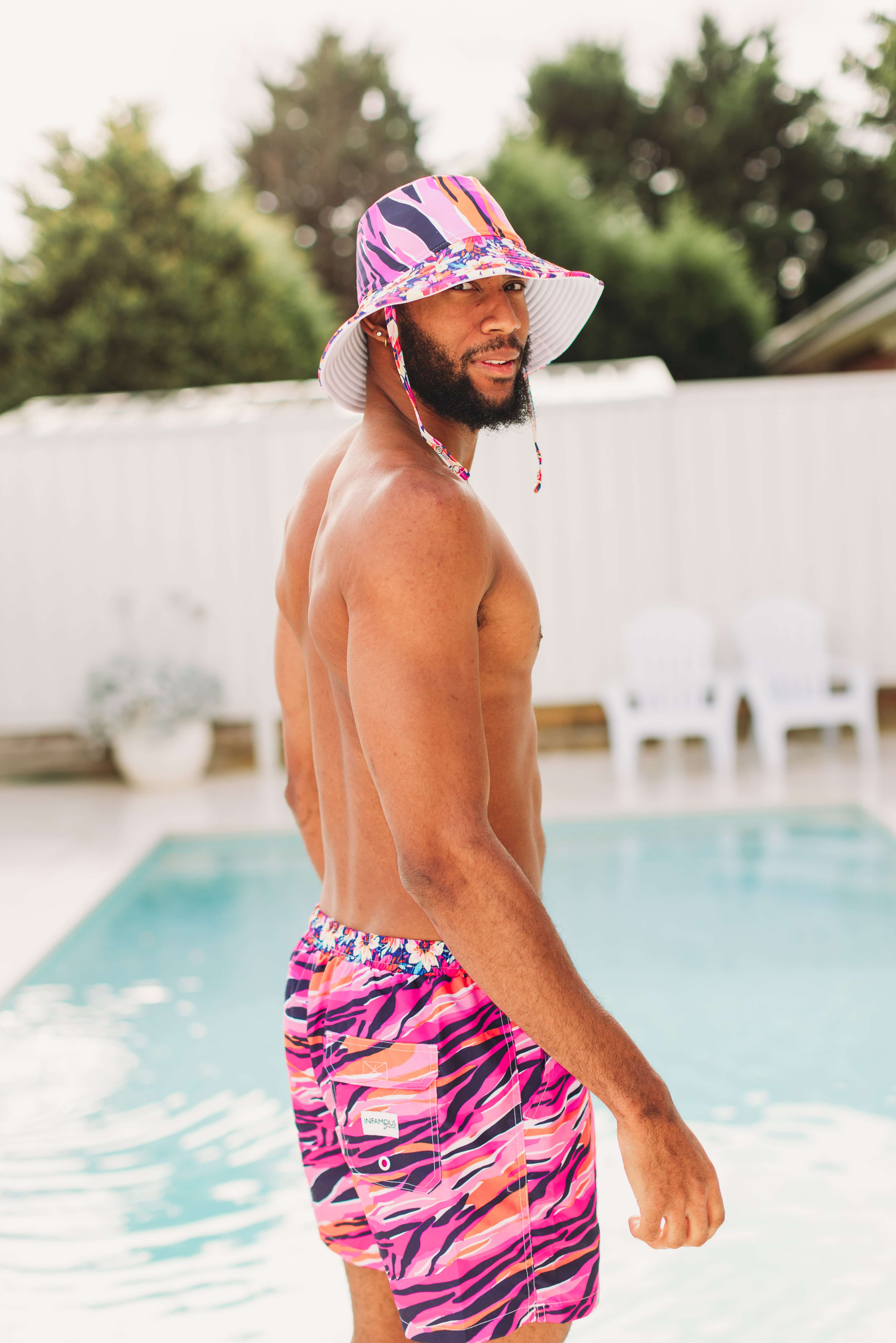 Daisy Swim Hat Adult - Floral Tang