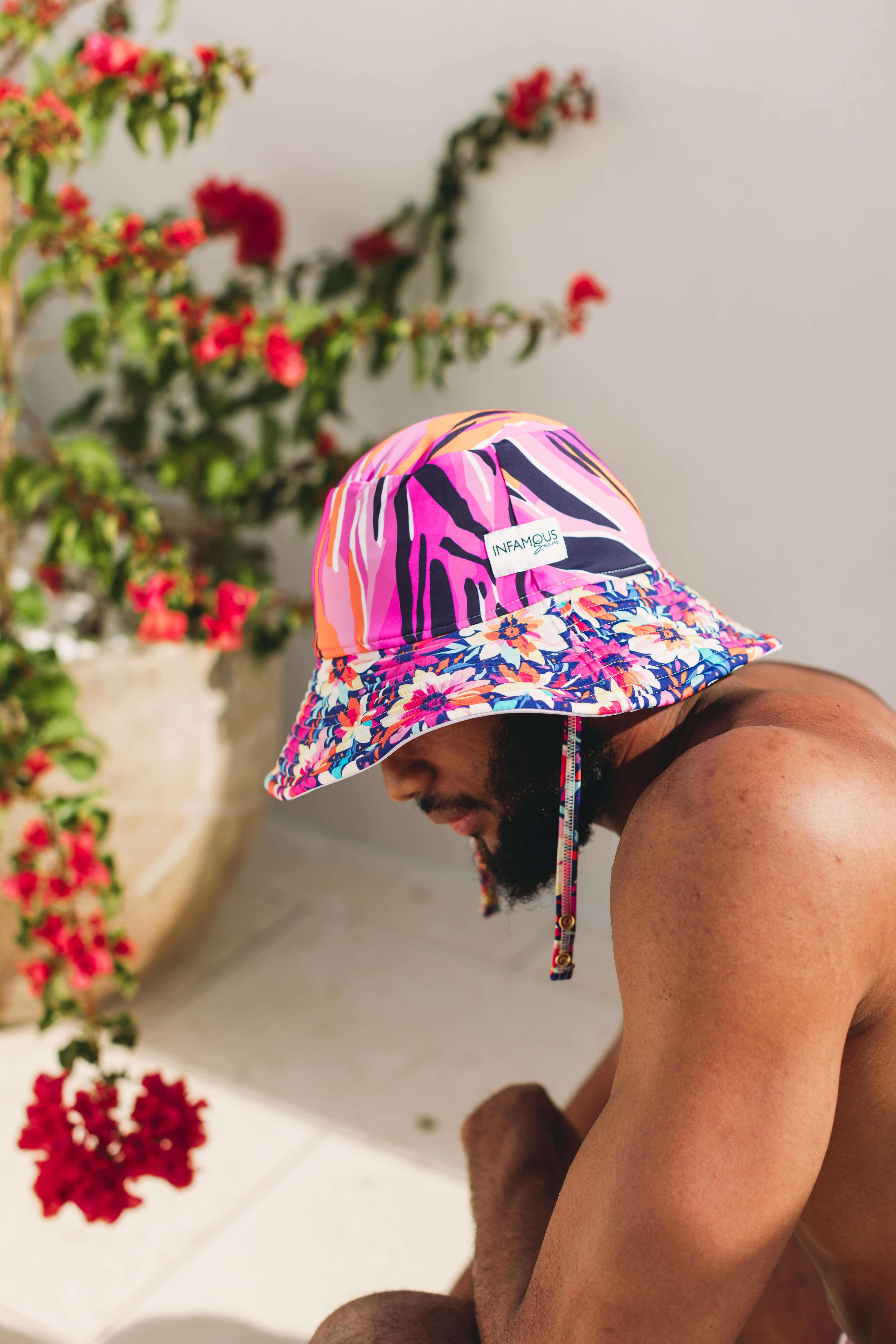 Daisy Swim Hat Adult - Floral Tang