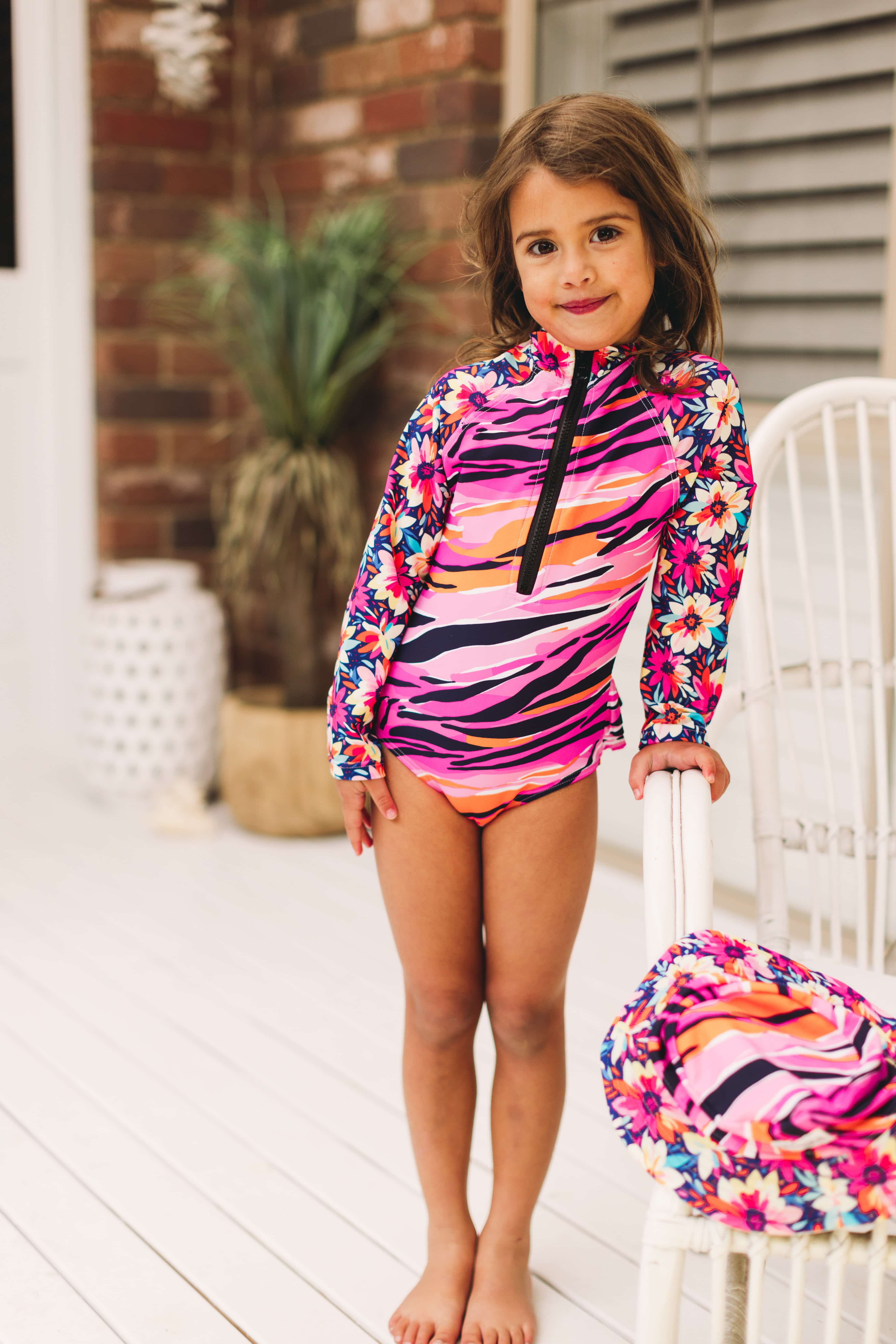 Mini Blake Surfsuit Final Sale -  Floral Tang