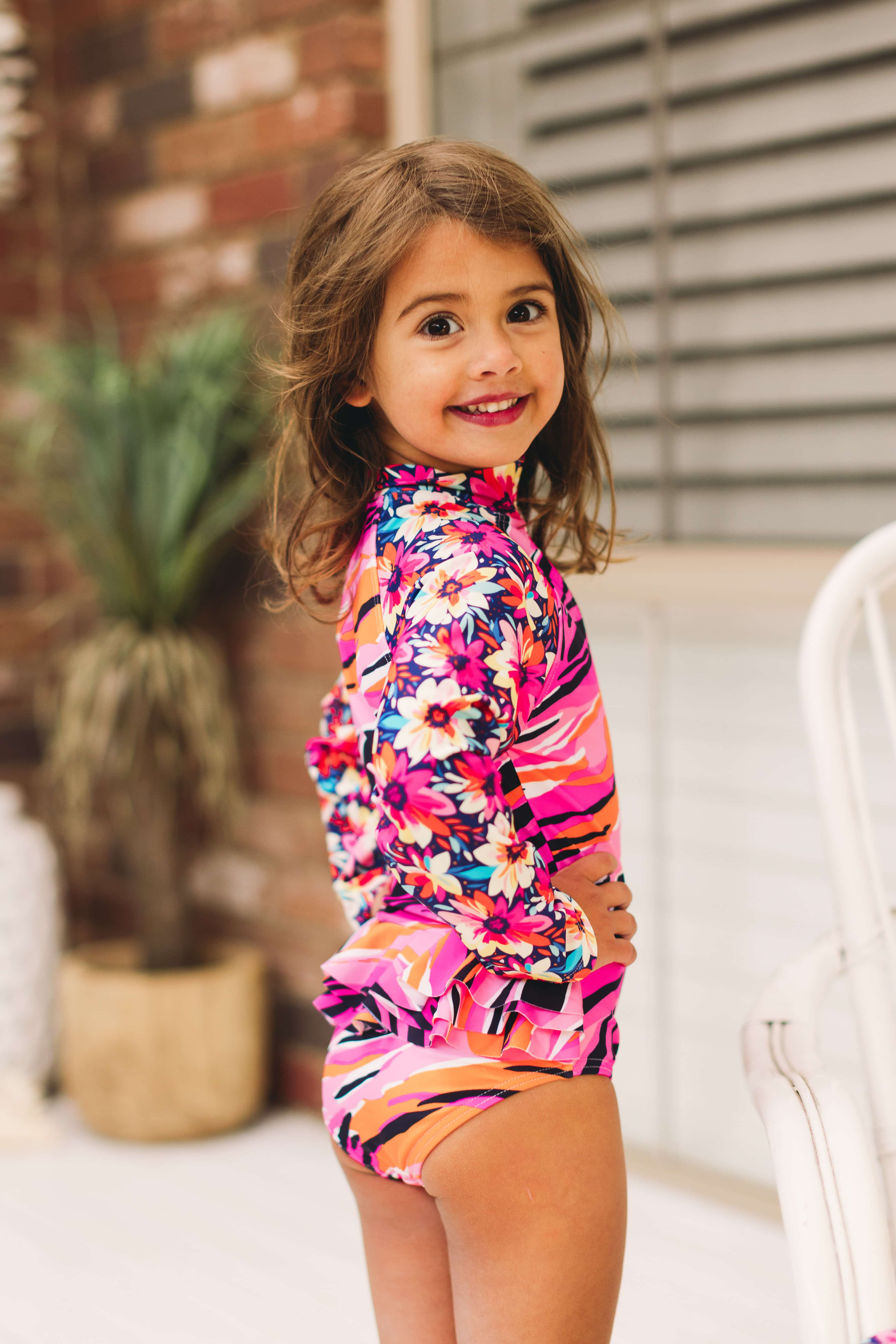 Mini Blake Surfsuit Final Sale -  Floral Tang