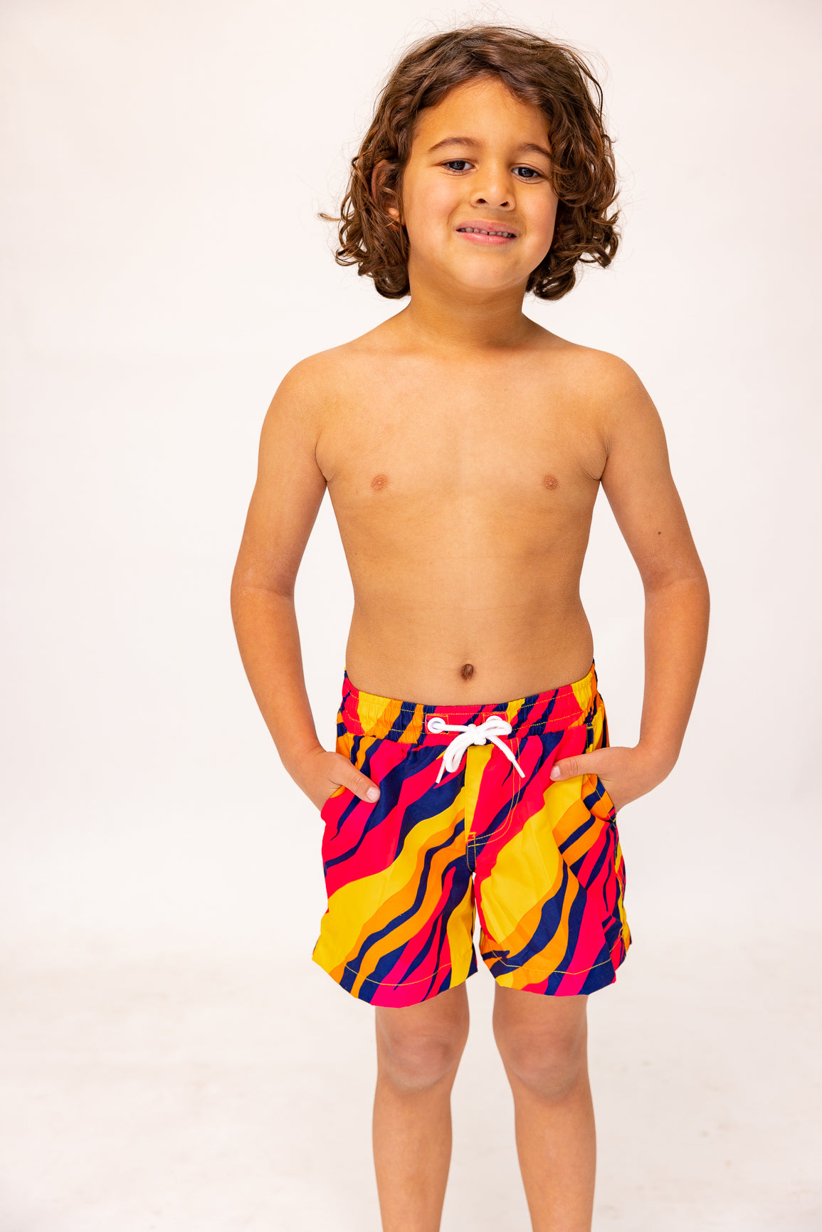 Mini Hank Board Shorts Final Sale - Sunset Stripe