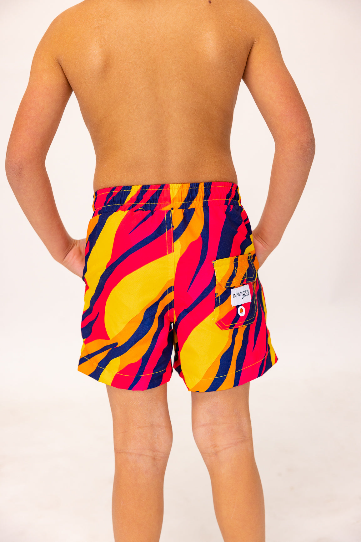 Mini Hank Board Shorts - Sunset Stripe