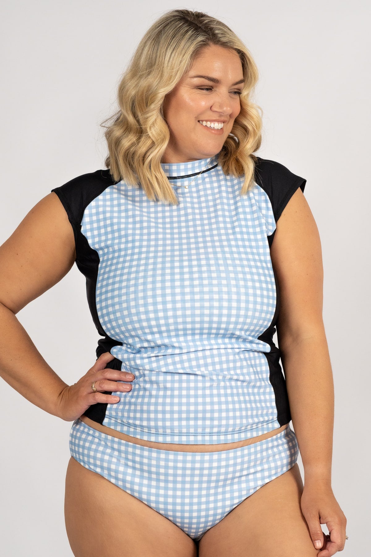 Zoe Rashie Top Final Sale - Alice Baby Blue