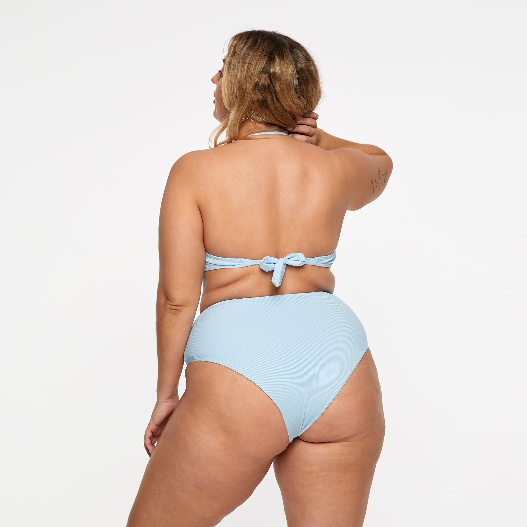 Sadie Bikini Bottom Final Sale - Baby Blue Ribbed