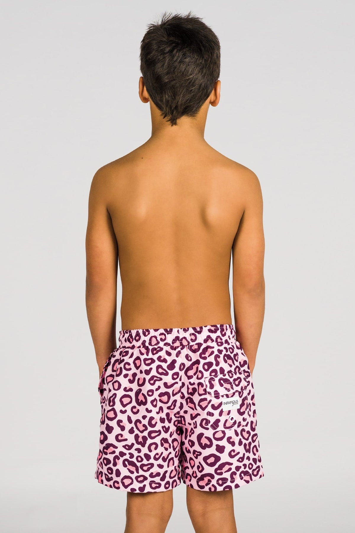 Mini Hank Board Shorts Final Sale - Blush Leopard