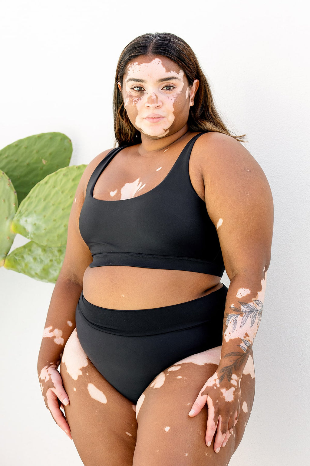 Love & Sports Women's Black Scrunchy Square Neck Pull-over Bikini Top,  Sizes XS-XXL