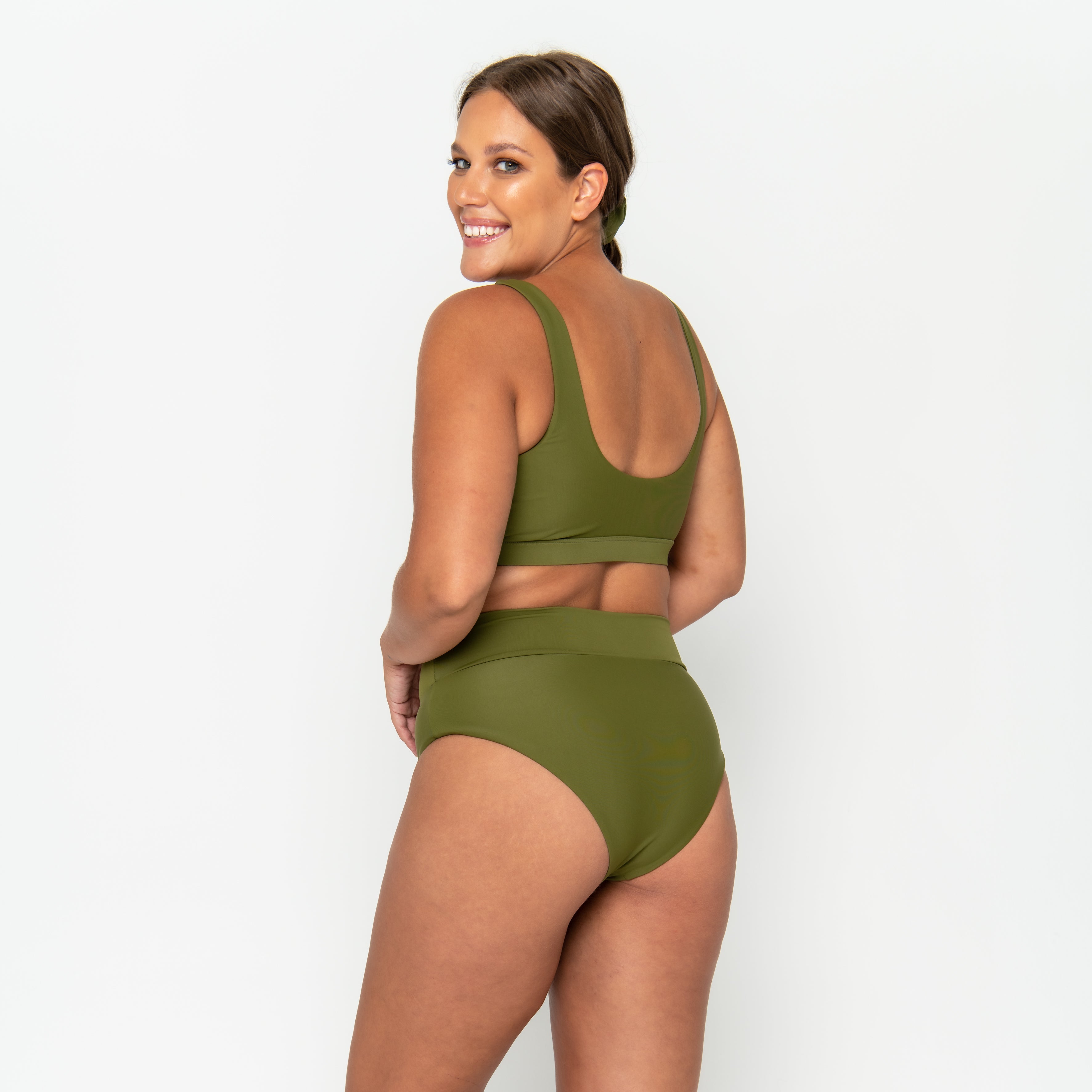 Ginger Bikini Bottom Final Sale - Olive Martini