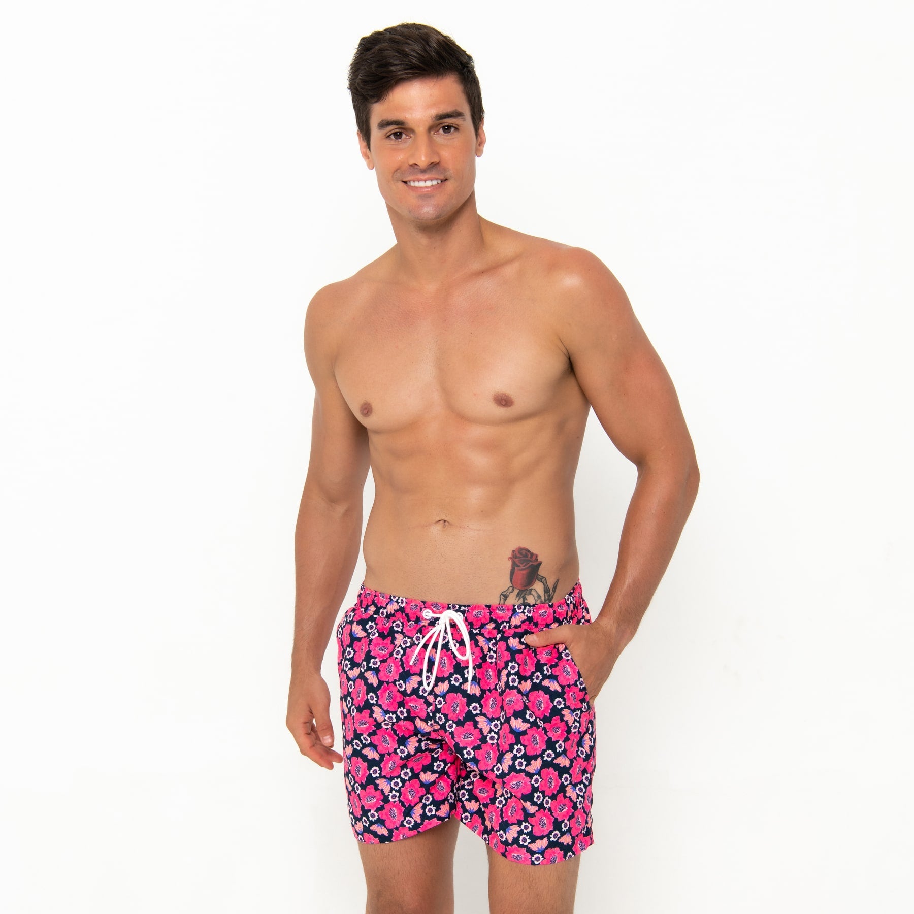 Hank Board Shorts Final Sale - Navy Poppy