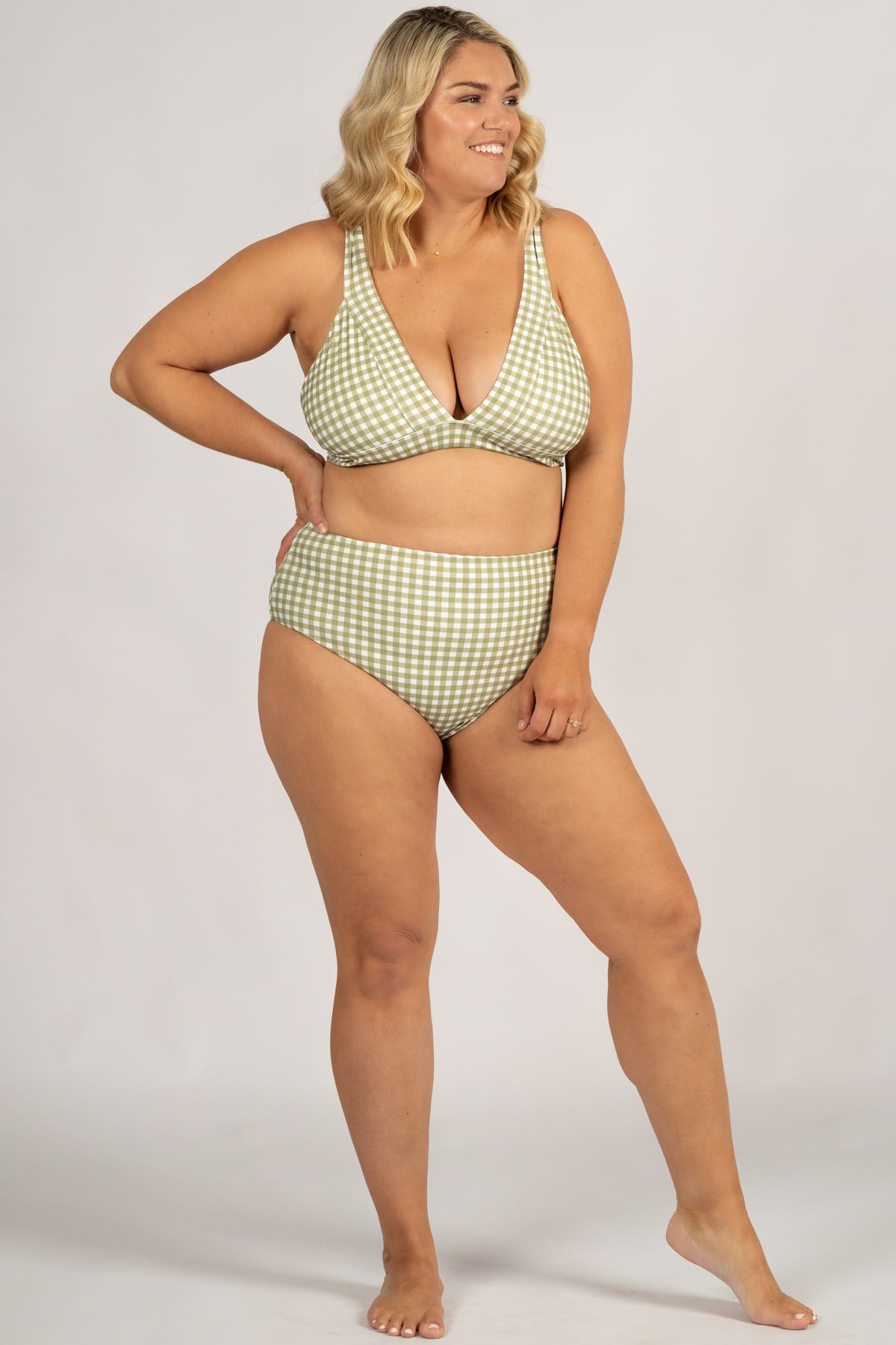 Sadie Bikini Bottom Final Sale - Alice Green Grass