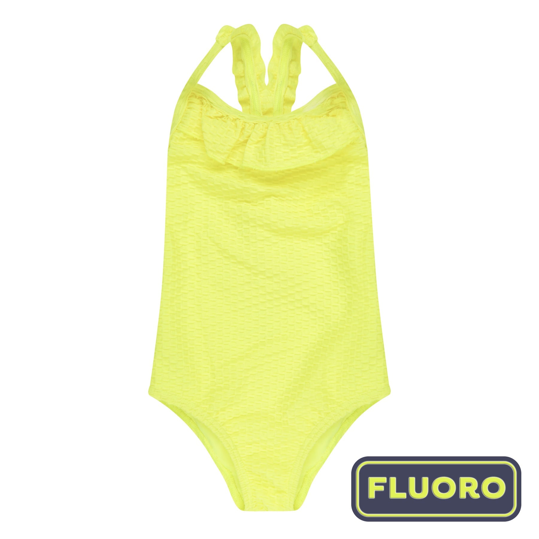 Mini Candice One Piece Final Sale - Fluro Yellow Waffle