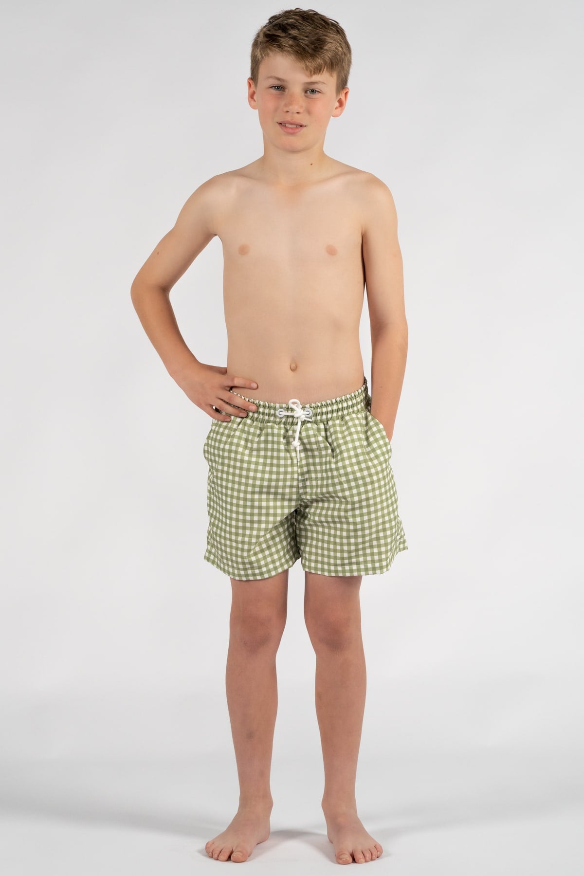 Mini Hank Board Shorts Final Sale - Alice Green Grass