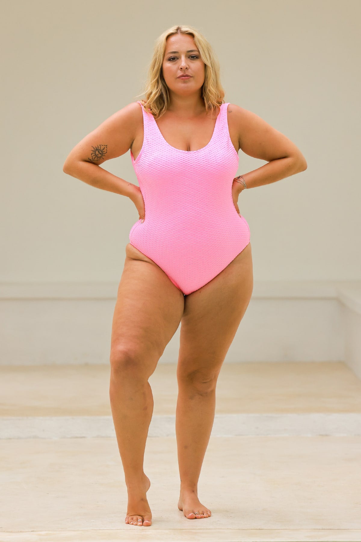 Candice One Piece Final Sale - Fluro Waffle Powder Puff